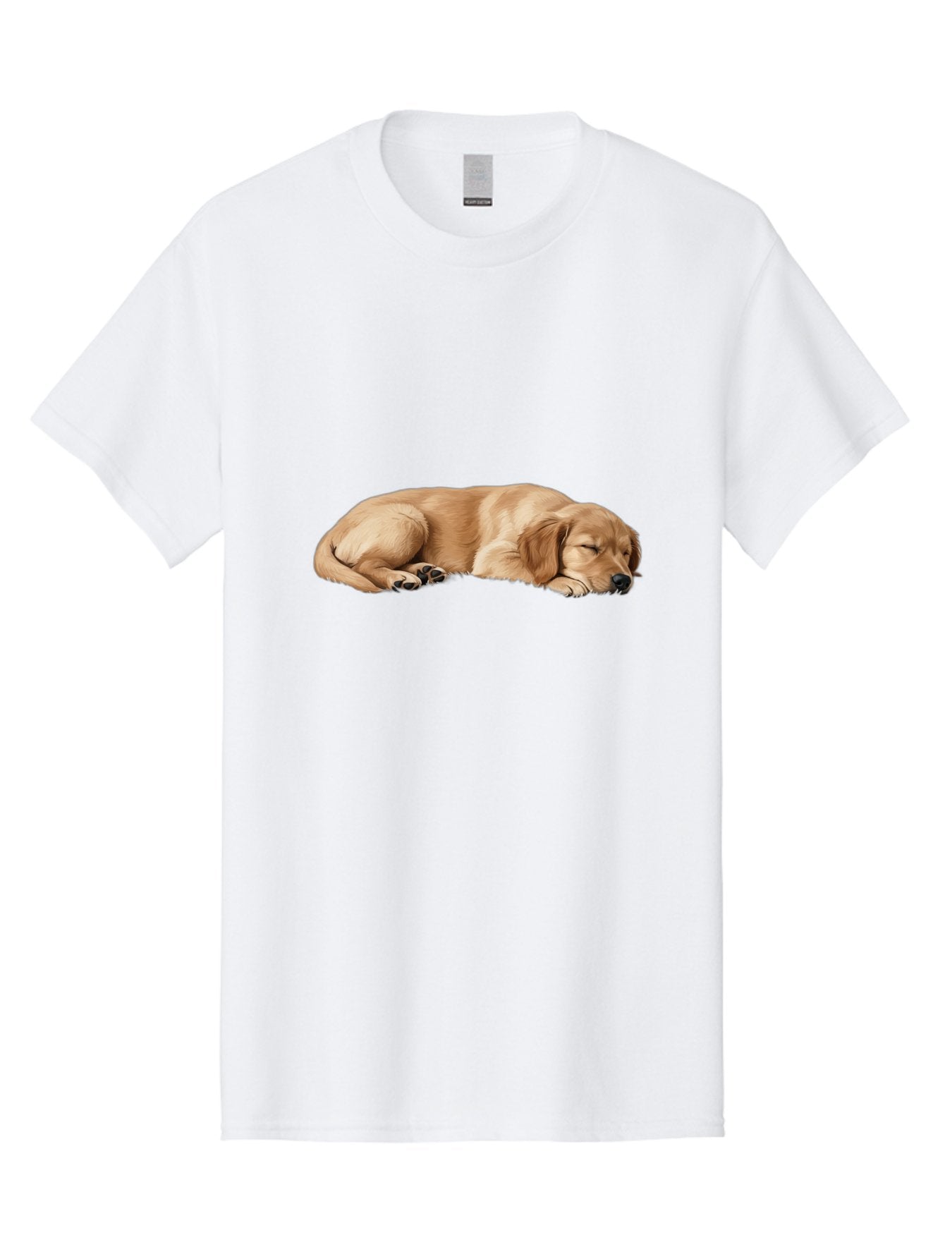 Sleeping-Golden-Retriever-Dog Men'S Graphic Tee, 100% Cotton, Comfortable Casual Summer Wear, Machine Washable, Sleeping Dog, Golden Retriever, Peaceful Animal, Resting Pet, Calm Canine, Adorable Dog, Dog Sleep, Serene Pet, Relaxing Animal Bac414 7