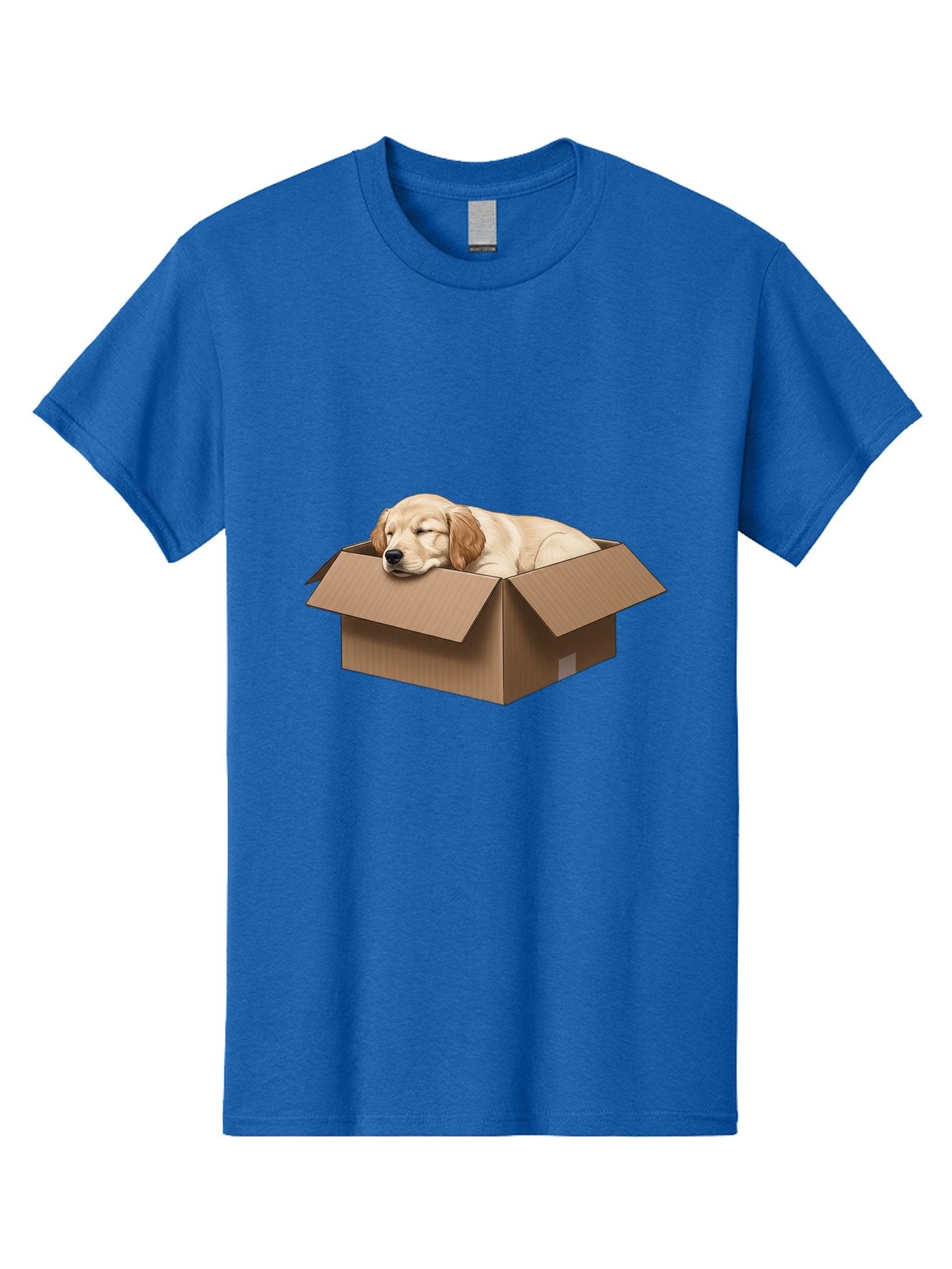 Sleeping-Puppy-1 Men'S Graphic Tee, 100% Cotton, Comfortable Casual Summer Wear, Machine Washable, Sleeping Puppy, Cardboard Box, Adorable Dog, Cute Animal, Resting Pet, Dog In Box, Peaceful Scene, Puppy Love, Cozy Atmosphere, Sweet Dreams Bac417 15