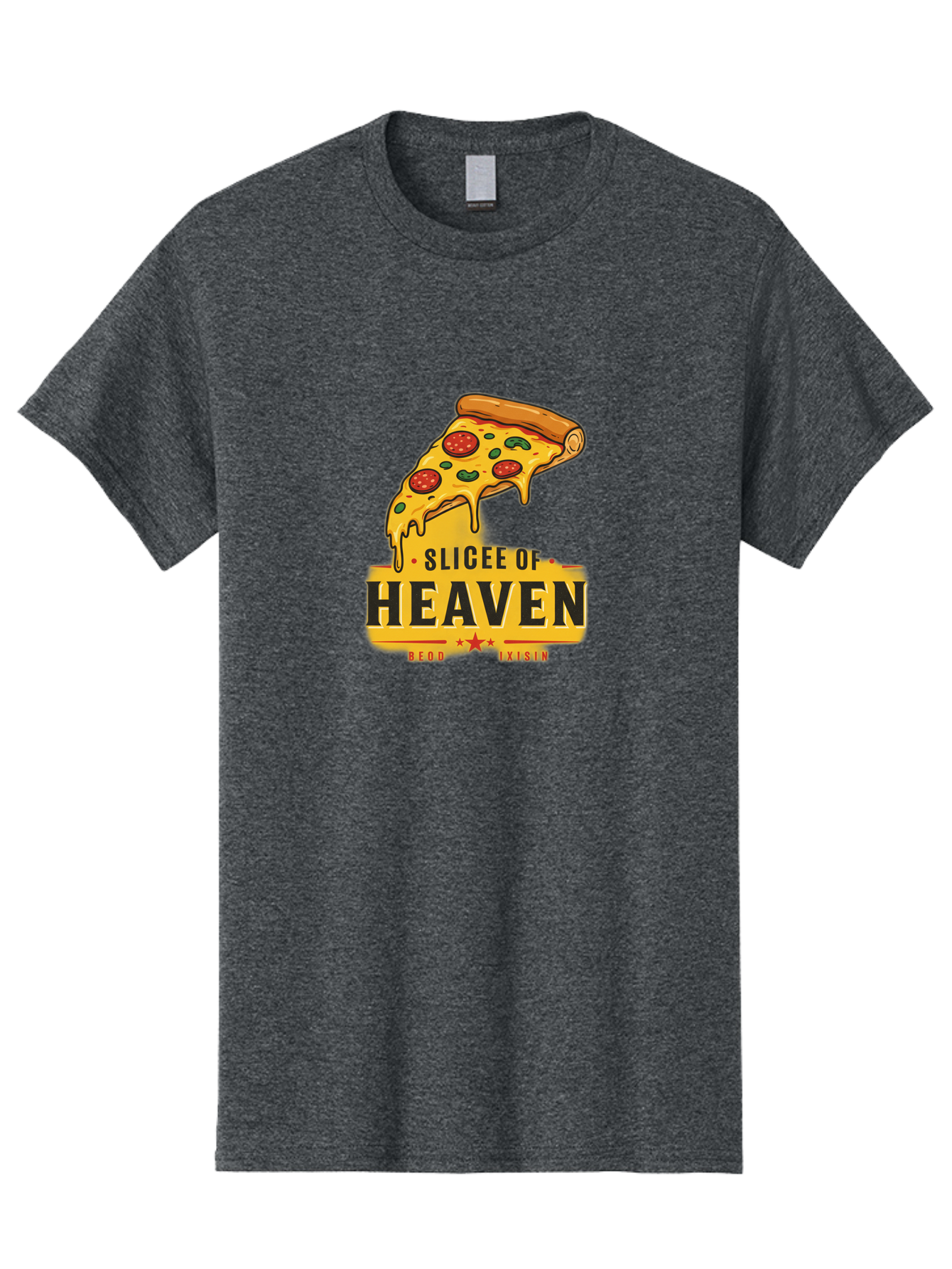 Slicee-Of-Heaven Men'S Graphic Tee, 100% Cotton, Comfortable Casual Summer Wear, Machine Washable, Cheesy Pizza Slice, Pepperoni Pizza, Melted Cheese, Food Logo, Pizza Branding, Heavenly Pizza, Foodie Graphics, Pizza Love, Culinary Art, Bac423 12