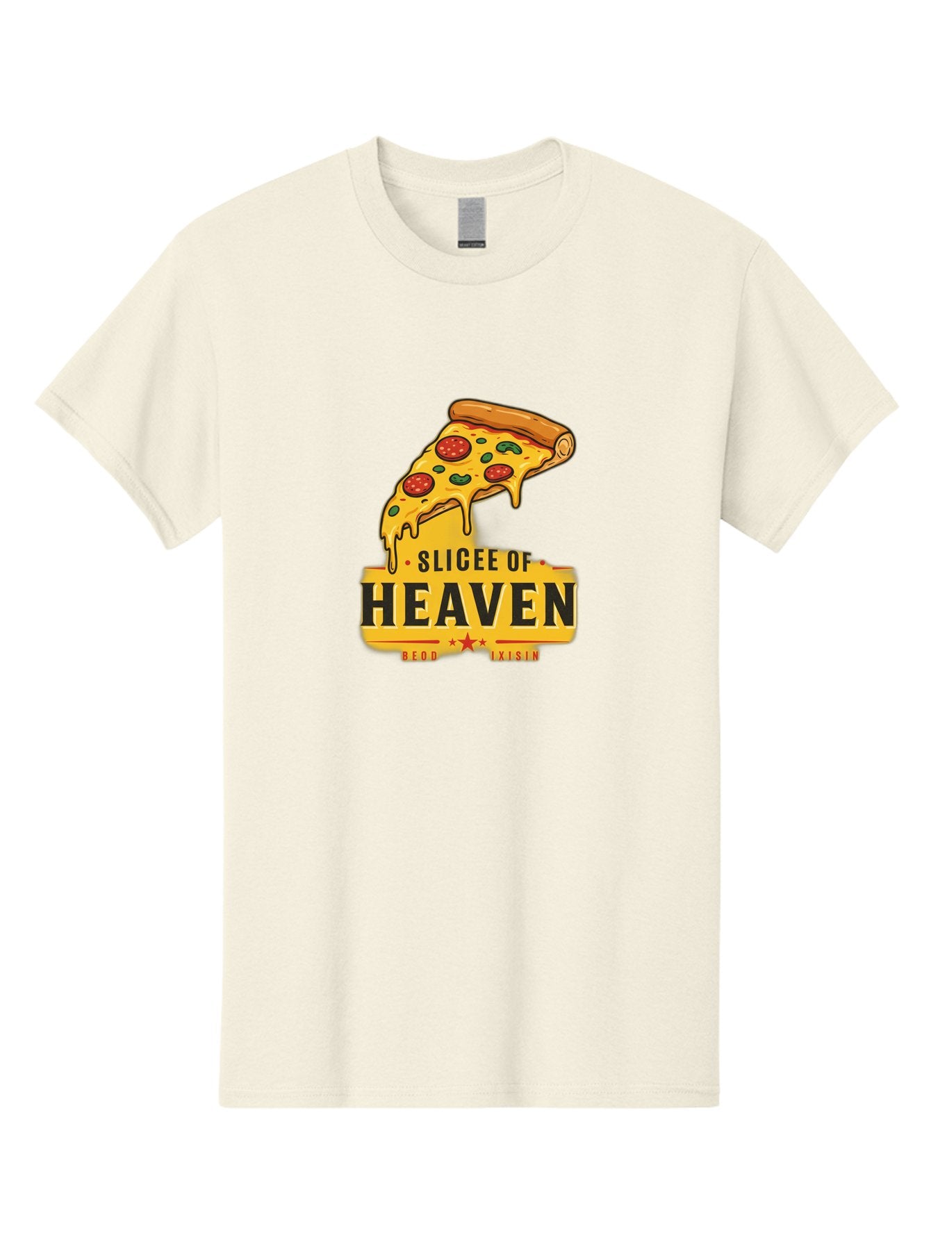 Slicee-Of-Heaven Men'S Graphic Tee, 100% Cotton, Comfortable Casual Summer Wear, Machine Washable, Cheesy Pizza Slice, Pepperoni Pizza, Melted Cheese, Food Logo, Pizza Branding, Heavenly Pizza, Foodie Graphics, Pizza Love, Culinary Art, Bac423 10