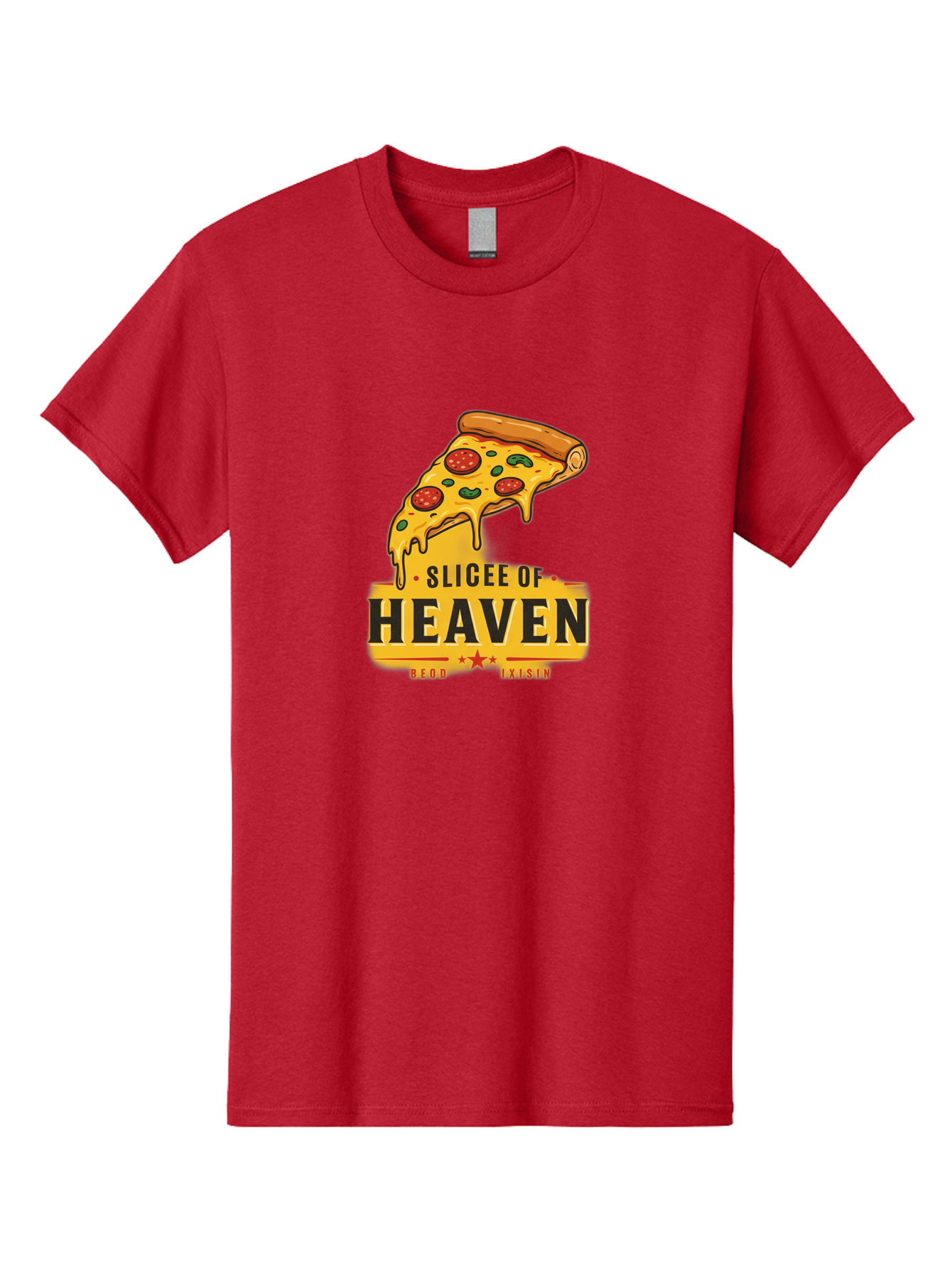 Slicee-Of-Heaven Men'S Graphic Tee, 100% Cotton, Comfortable Casual Summer Wear, Machine Washable, Cheesy Pizza Slice, Pepperoni Pizza, Melted Cheese, Food Logo, Pizza Branding, Heavenly Pizza, Foodie Graphics, Pizza Love, Culinary Art, Bac423 10