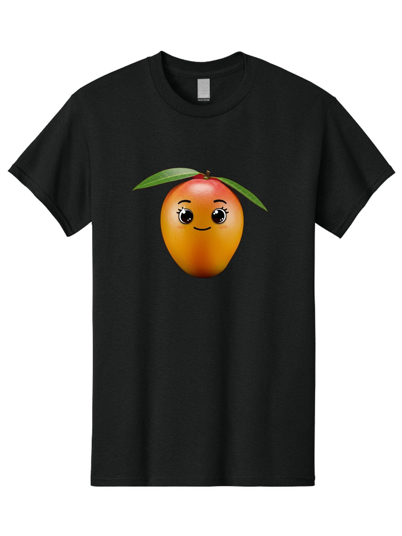 Smiling-Mango Men'S Graphic Tee, 100% Cotton, Comfortable Casual Summer Wear, Machine Washable, Cartoon Mango, Mangoes, Cheerful Fruit, Adorable Character, Smiling Face, Cute Eyes, Vibrant Orange, Whimsical Design, Fun Illustration, Bac429 11