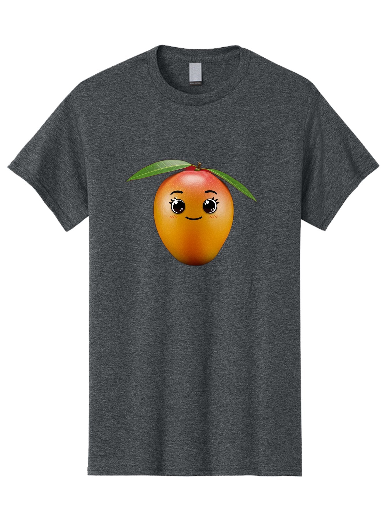 Smiling-Mango Men'S Graphic Tee, 100% Cotton, Comfortable Casual Summer Wear, Machine Washable, Cartoon Mango, Mangoes, Cheerful Fruit, Adorable Character, Smiling Face, Cute Eyes, Vibrant Orange, Whimsical Design, Fun Illustration, Bac429 14