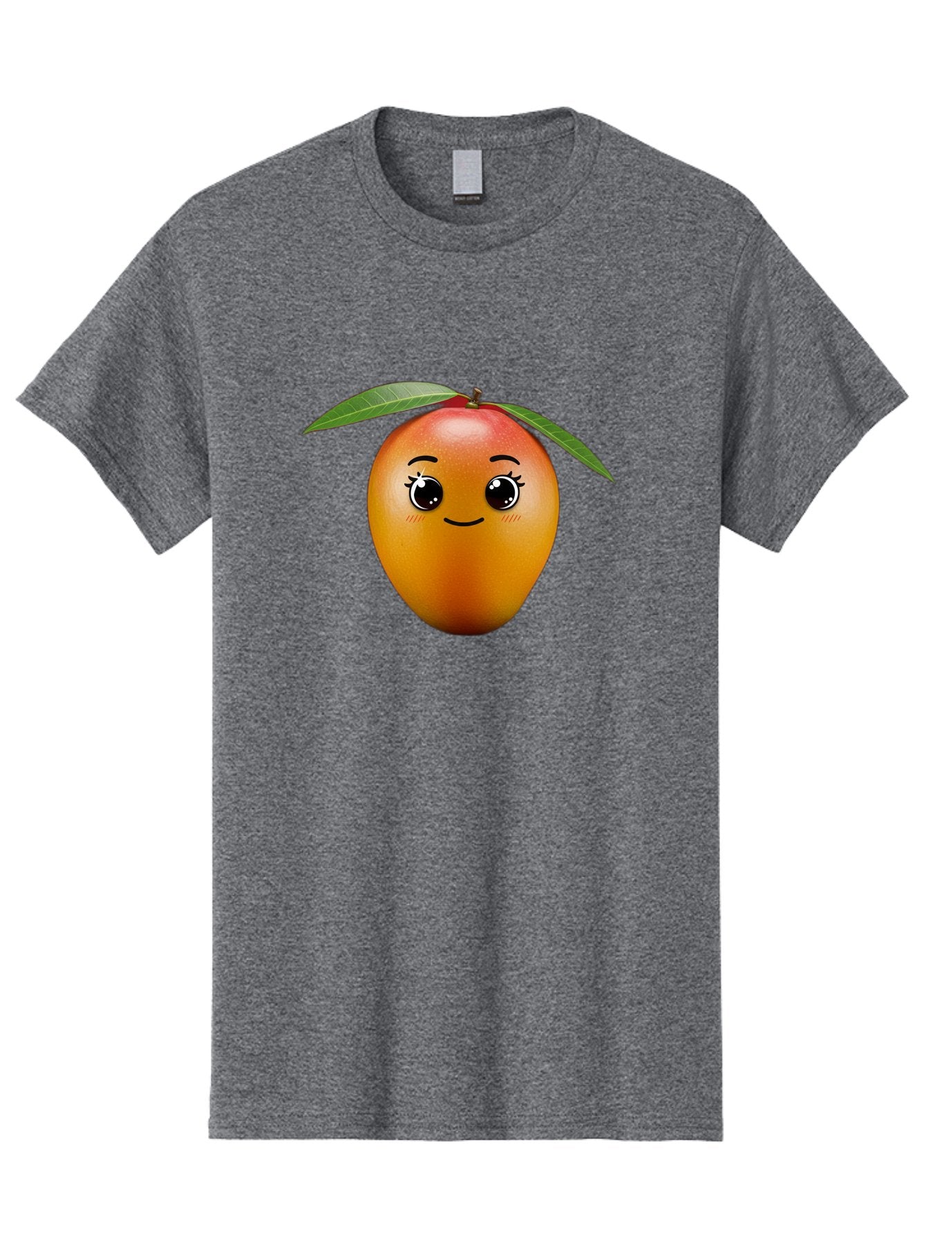 Smiling-Mango Men'S Graphic Tee, 100% Cotton, Comfortable Casual Summer Wear, Machine Washable, Cartoon Mango, Mangoes, Cheerful Fruit, Adorable Character, Smiling Face, Cute Eyes, Vibrant Orange, Whimsical Design, Fun Illustration, Bac429 13