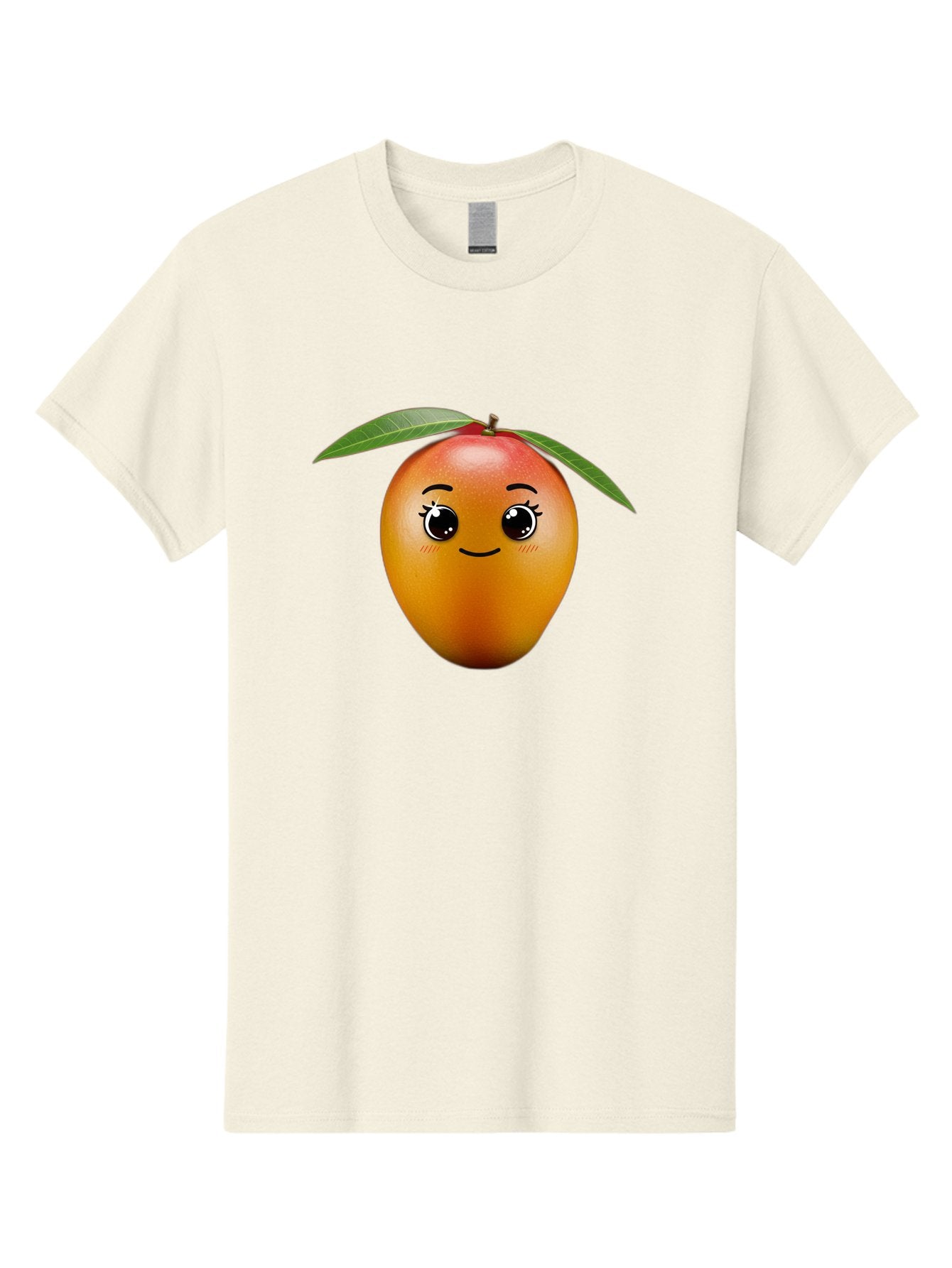 Smiling-Mango Men'S Graphic Tee, 100% Cotton, Comfortable Casual Summer Wear, Machine Washable, Cartoon Mango, Mangoes, Cheerful Fruit, Adorable Character, Smiling Face, Cute Eyes, Vibrant Orange, Whimsical Design, Fun Illustration, Bac429 12