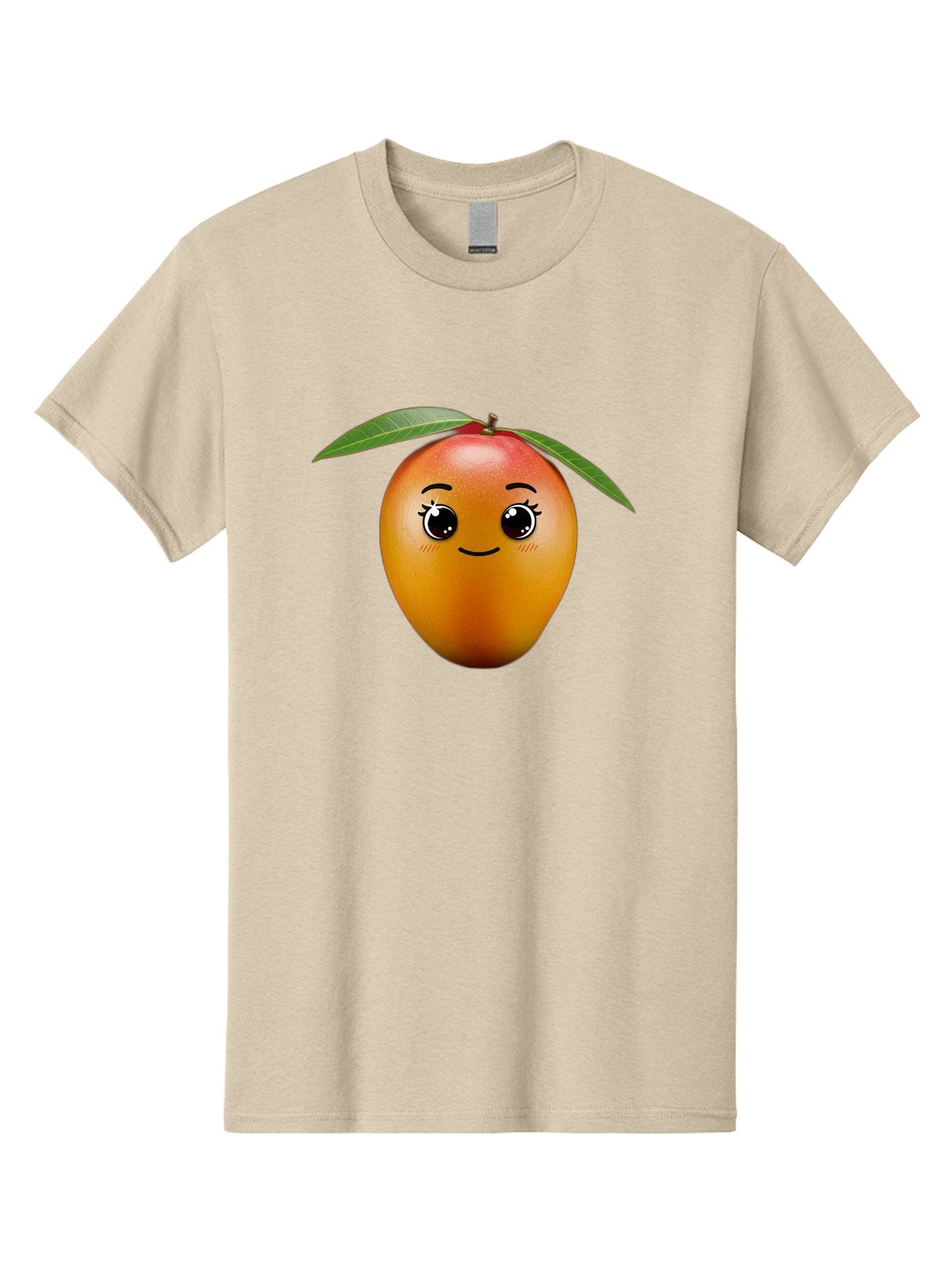 Smiling-Mango Men'S Graphic Tee, 100% Cotton, Comfortable Casual Summer Wear, Machine Washable, Cartoon Mango, Mangoes, Cheerful Fruit, Adorable Character, Smiling Face, Cute Eyes, Vibrant Orange, Whimsical Design, Fun Illustration, Bac429 10