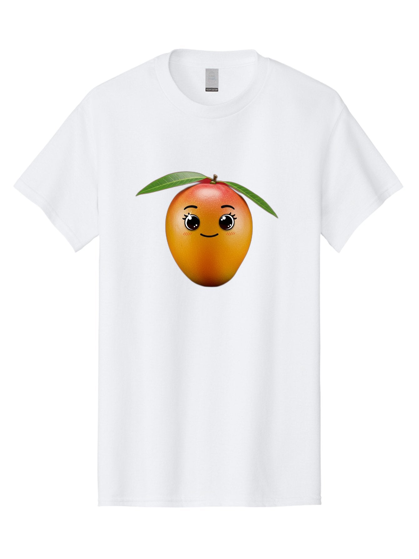 Smiling-Mango Men'S Graphic Tee, 100% Cotton, Comfortable Casual Summer Wear, Machine Washable, Cartoon Mango, Mangoes, Cheerful Fruit, Adorable Character, Smiling Face, Cute Eyes, Vibrant Orange, Whimsical Design, Fun Illustration, Bac429 9