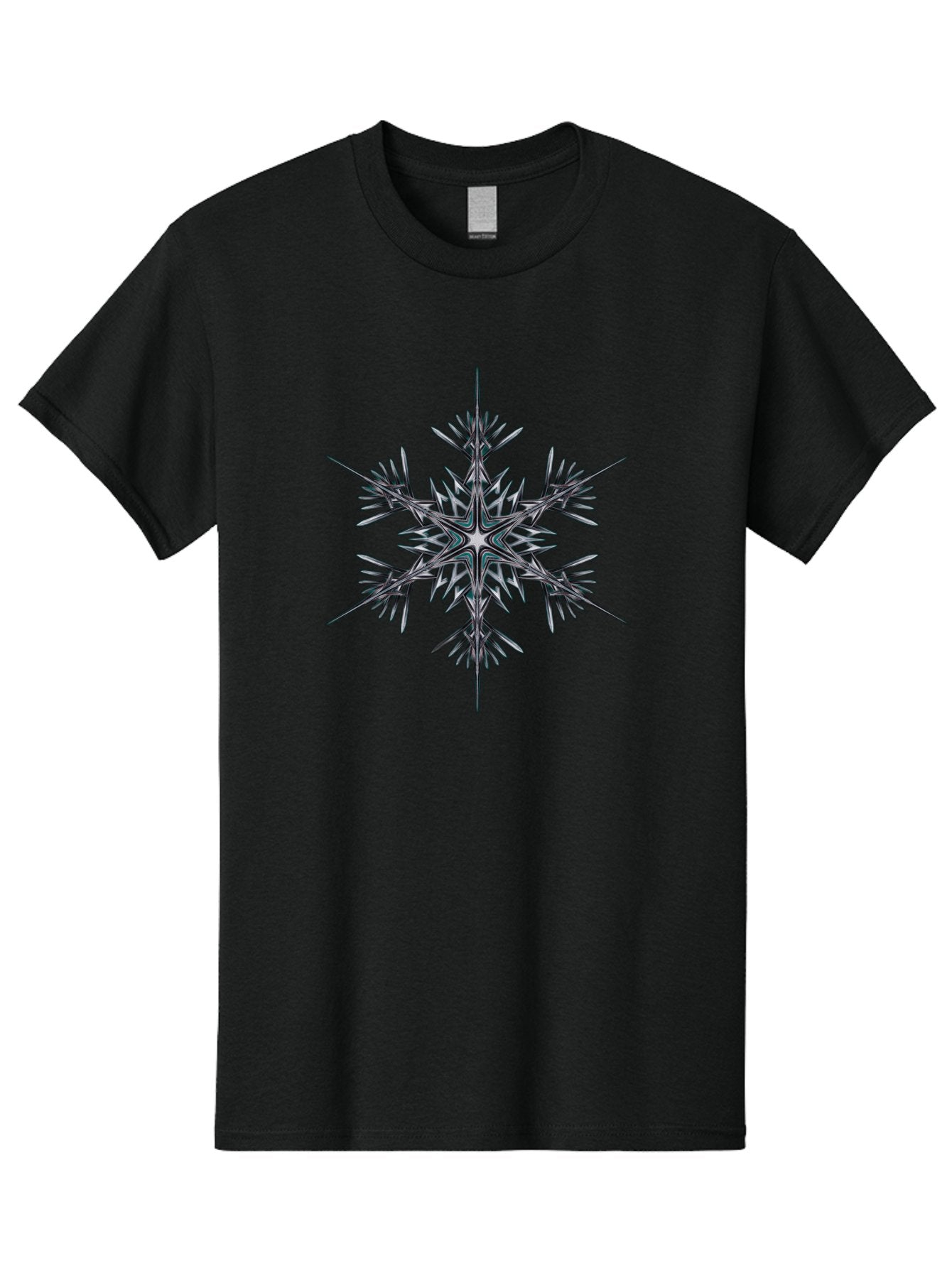 Snowflake-2 Men'S Graphic Tee, 100% Cotton, Comfortable Casual Summer Wear, Machine Washable, Delicate Snowflake, Intricate Patterns, Frosty Design, Crystal Clear, Winter Wonder, Icy Beauty, Symmetrical Shape, Six-Pointed Star Bac435 12