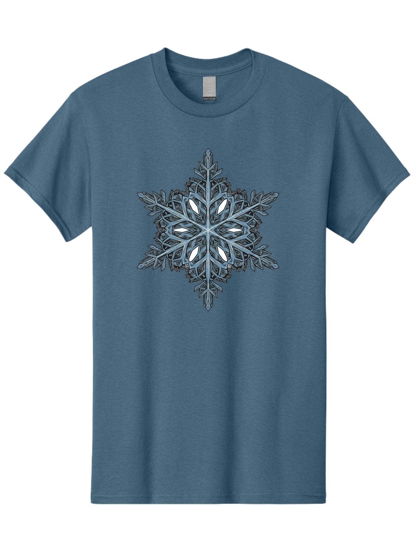 Snowflake Men'S Graphic Tee, 100% Cotton, Comfortable Casual Summer Wear, Machine Washable, Delicate Snowflake, Intricate Design, Frosty Texture, Icy Blue, Six-Sided Symmetry, Winter Wonderland, Frosty Patterns, Unique Snow Crystal, Bac436 11
