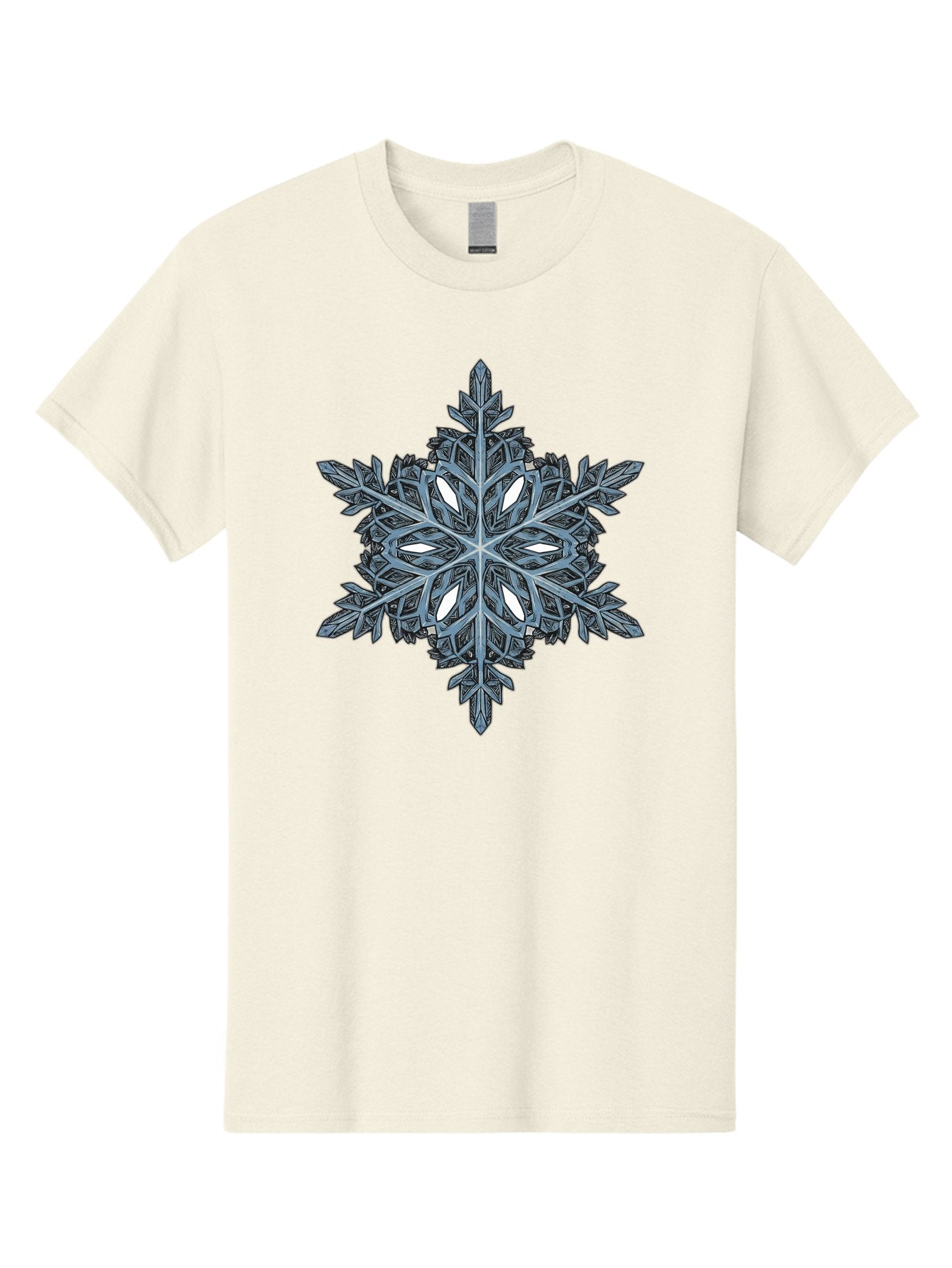Snowflake Men'S Graphic Tee, 100% Cotton, Comfortable Casual Summer Wear, Machine Washable, Delicate Snowflake, Intricate Design, Frosty Texture, Icy Blue, Six-Sided Symmetry, Winter Wonderland, Frosty Patterns, Unique Snow Crystal, Bac436 5