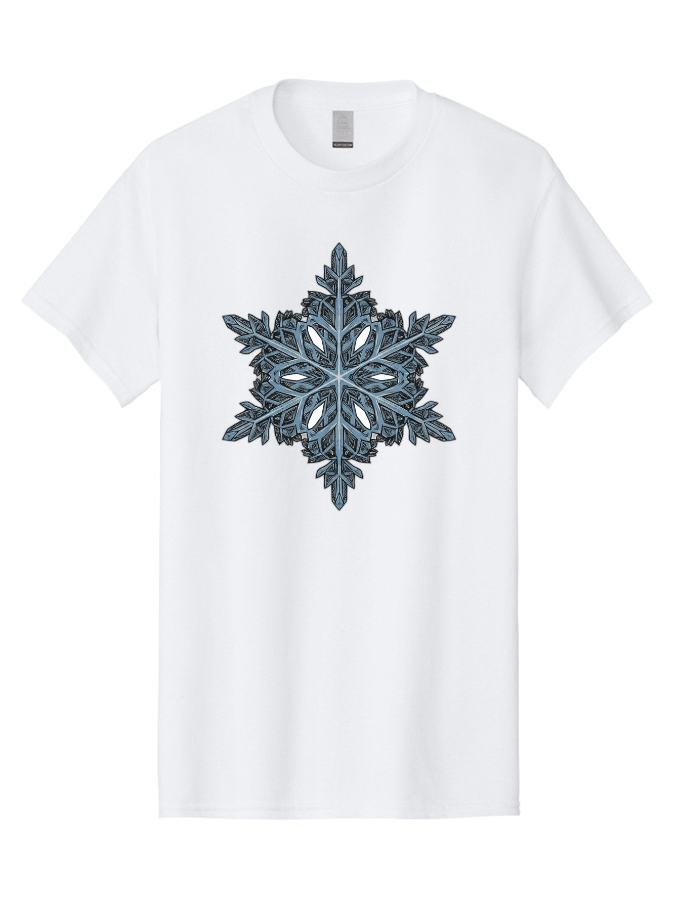 Snowflake Men'S Graphic Tee, 100% Cotton, Comfortable Casual Summer Wear, Machine Washable, Delicate Snowflake, Intricate Design, Frosty Texture, Icy Blue, Six-Sided Symmetry, Winter Wonderland, Frosty Patterns, Unique Snow Crystal, Bac436 14