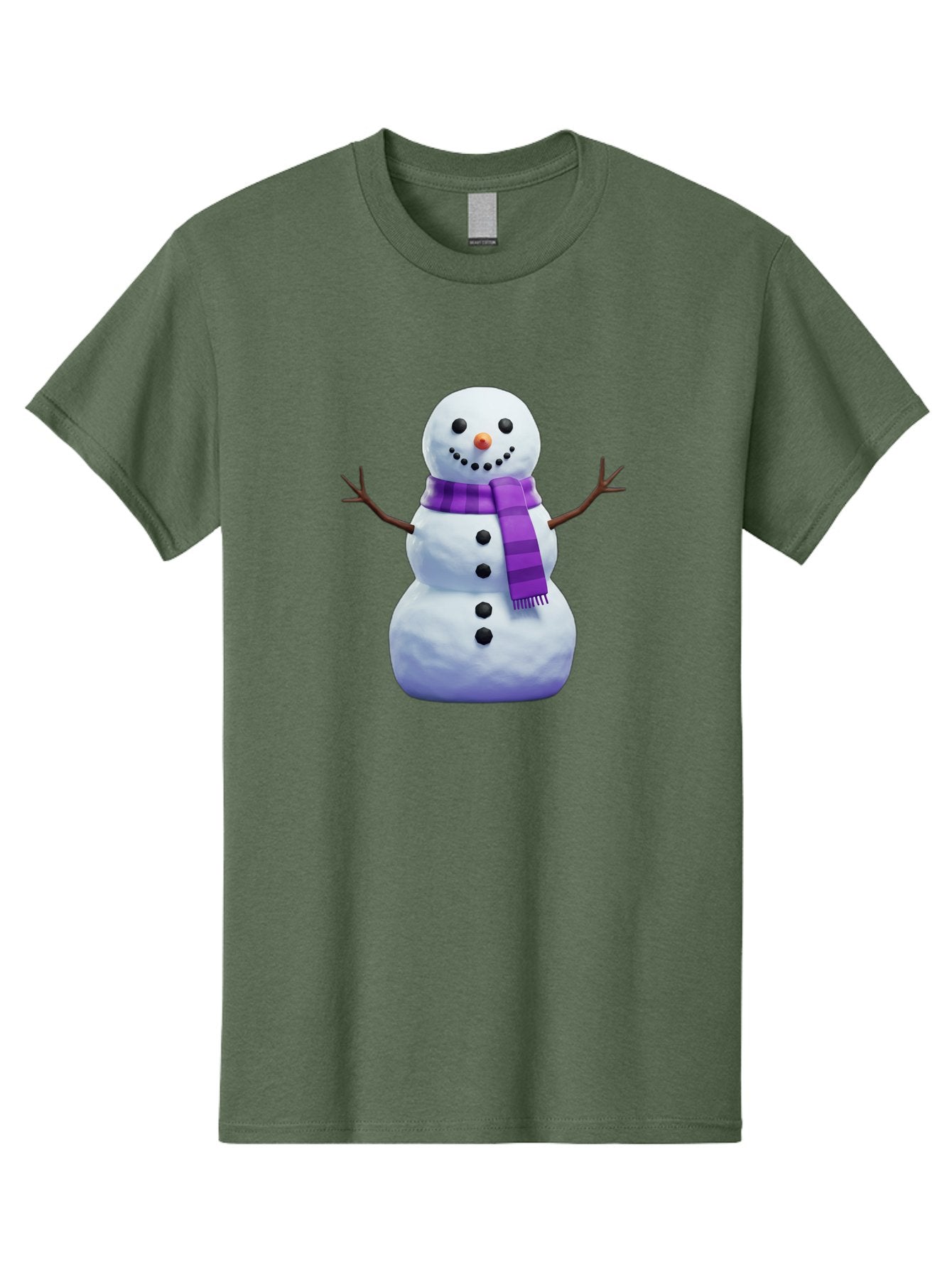 Snowman-5 Men'S Graphic Tee, 100% Cotton, Comfortable Casual Summer Wear, Machine Washable, Snowman With Purple Scarf, Winter Character, Festive Decoration, Cartoon Snowman, Holiday Theme, Snowman Illustration, Winter Wonderland, Bac441 14