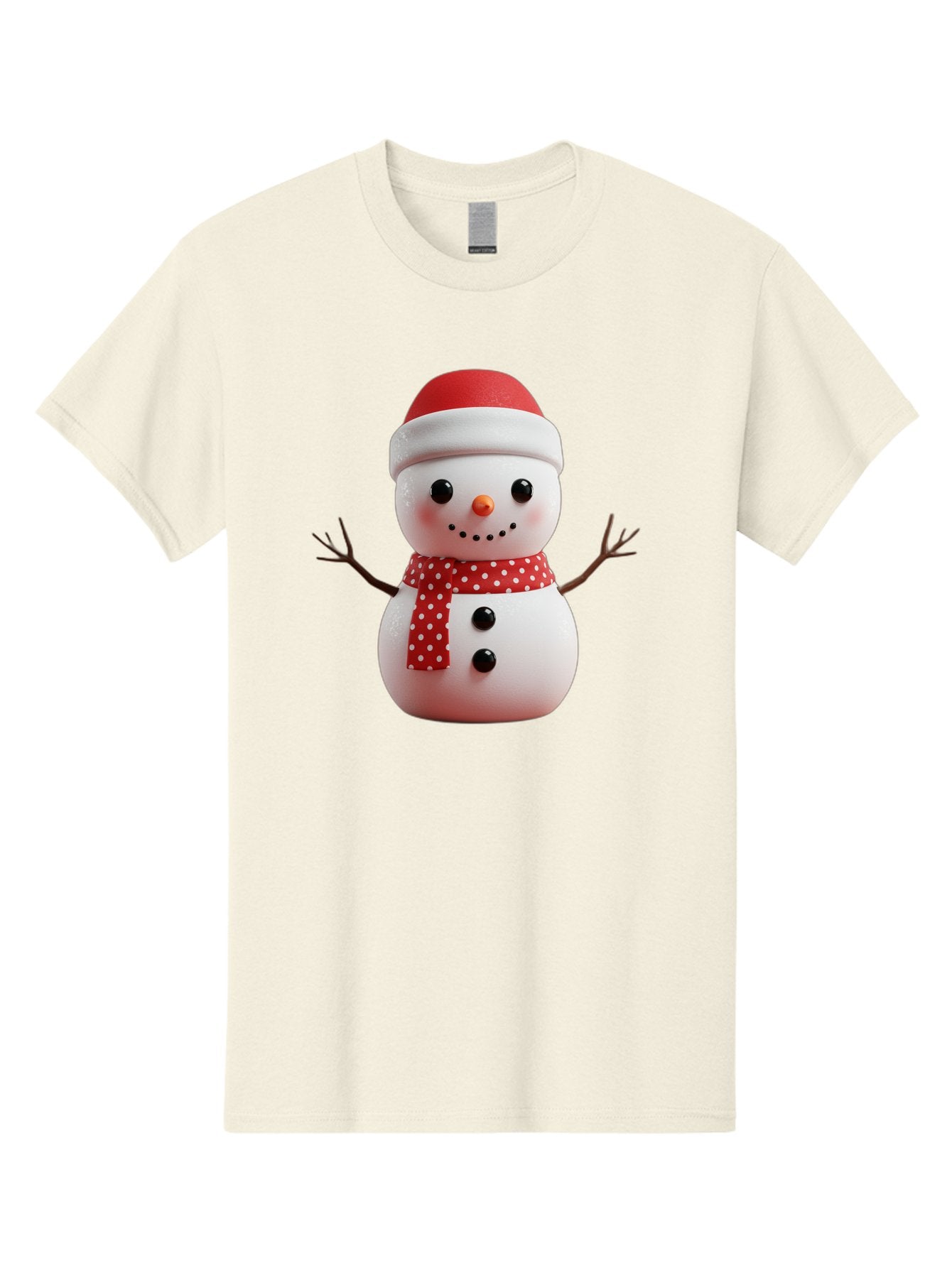 Snowman Men'S Graphic Tee, 100% Cotton, Comfortable Casual Summer Wear, Machine Washable, Snowman Figurine, Winter Decoration, Festive Snowman, Holiday Character, Red Scarf, White Polka Dots, Christmas Ornament, Snowman Charm, Bac445 14
