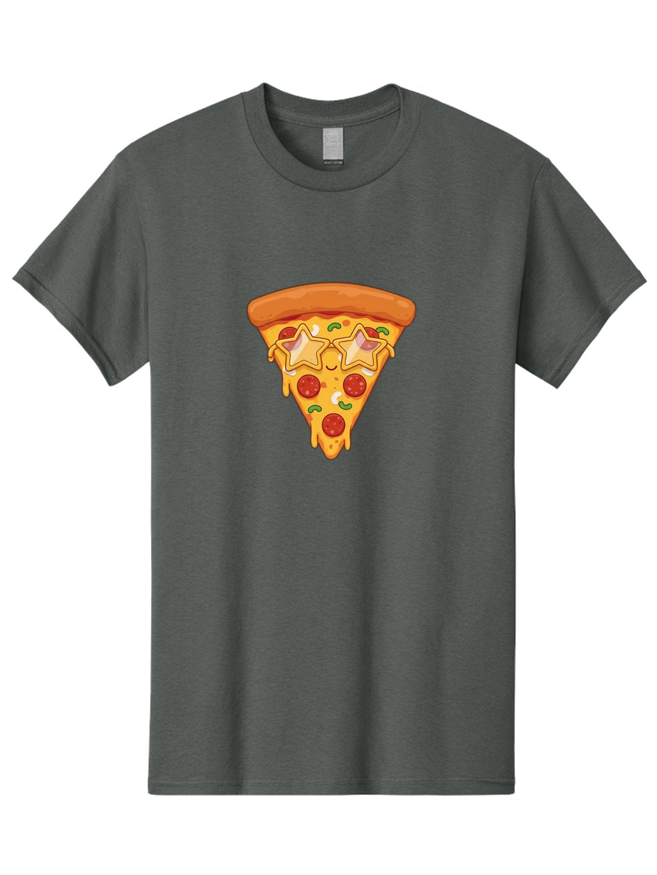 Star-Pizza-Slice Men'S Graphic Tee, 100% Cotton, Comfortable Casual Summer Wear, Machine Washable, Pizza Slice, Melted Cheese, Pepperoni Pizza, Star-Shaped Toppings, Cartoon-Style Pizza, Cheesy Goodness, Savory Delight, Pizza Love, Foodie Fun, Bac452 14