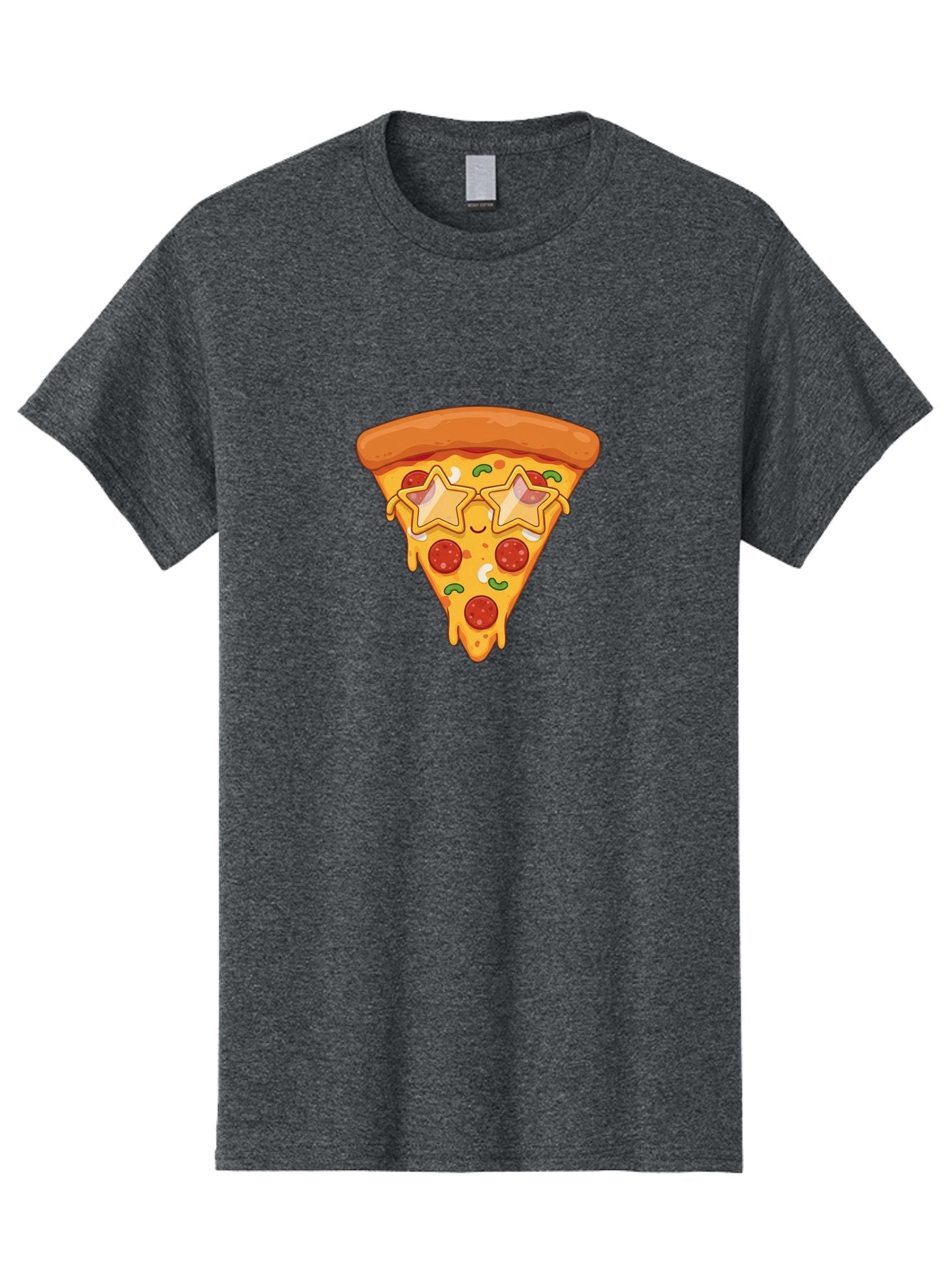 Star-Pizza-Slice Men'S Graphic Tee, 100% Cotton, Comfortable Casual Summer Wear, Machine Washable, Pizza Slice, Melted Cheese, Pepperoni Pizza, Star-Shaped Toppings, Cartoon-Style Pizza, Cheesy Goodness, Savory Delight, Pizza Love, Foodie Fun, Bac452 15