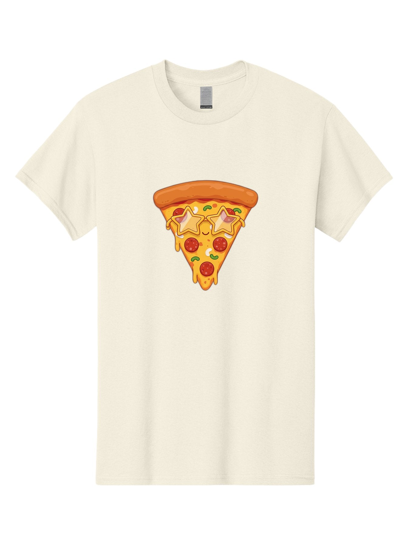 Star-Pizza-Slice Men'S Graphic Tee, 100% Cotton, Comfortable Casual Summer Wear, Machine Washable, Pizza Slice, Melted Cheese, Pepperoni Pizza, Star-Shaped Toppings, Cartoon-Style Pizza, Cheesy Goodness, Savory Delight, Pizza Love, Foodie Fun, Bac452 10