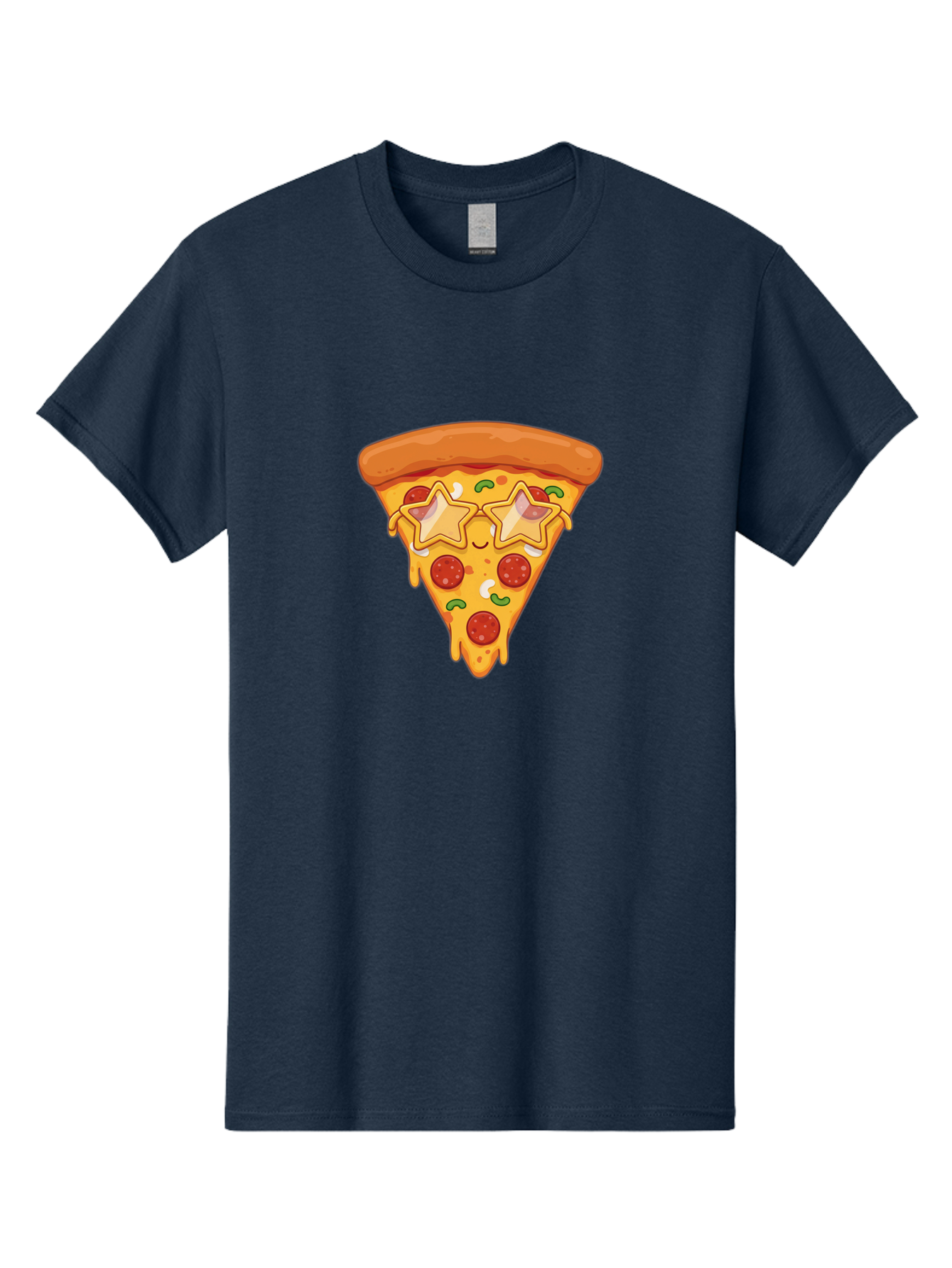 Star-Pizza-Slice Men'S Graphic Tee, 100% Cotton, Comfortable Casual Summer Wear, Machine Washable, Pizza Slice, Melted Cheese, Pepperoni Pizza, Star-Shaped Toppings, Cartoon-Style Pizza, Cheesy Goodness, Savory Delight, Pizza Love, Foodie Fun, Bac452 15