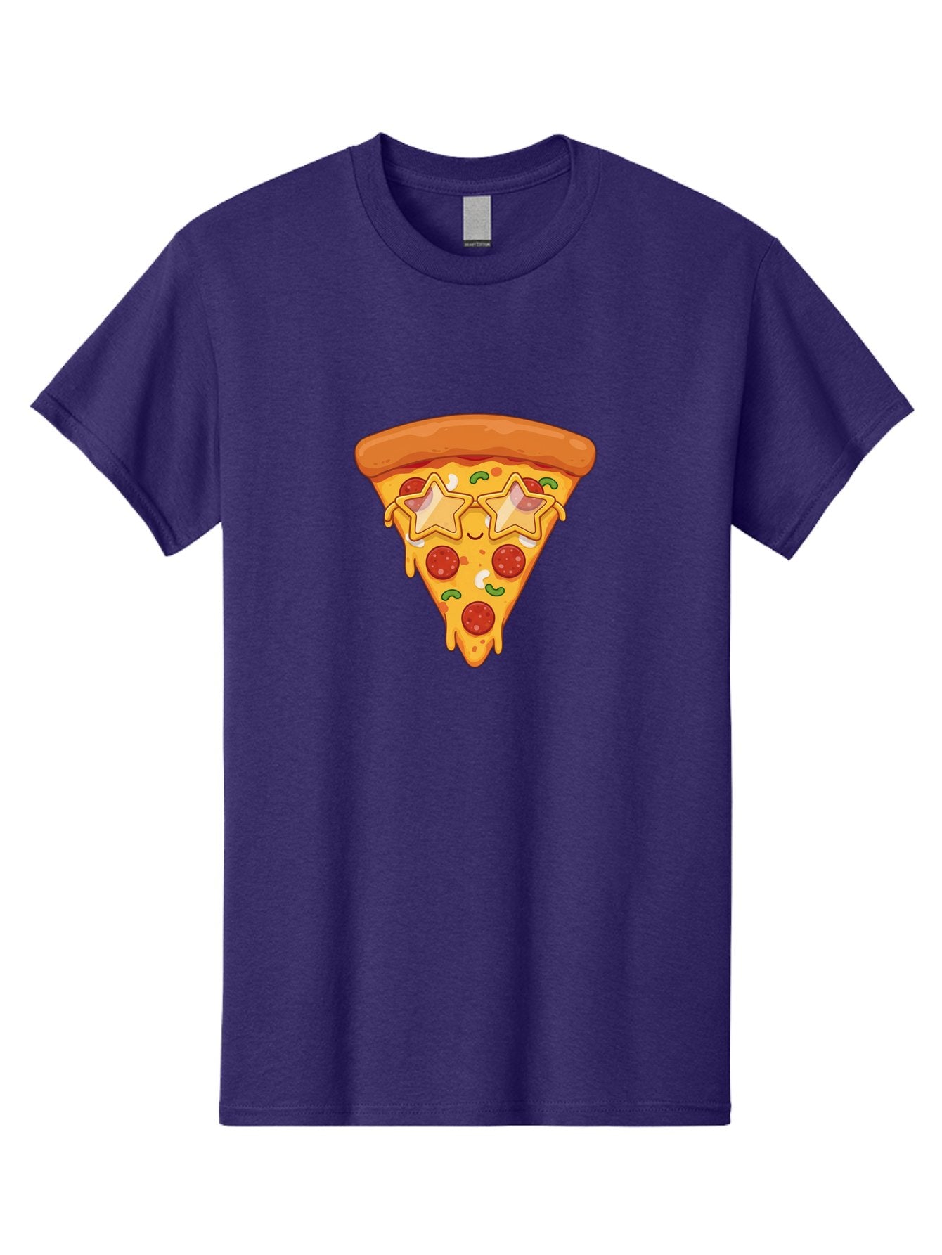Star-Pizza-Slice Men'S Graphic Tee, 100% Cotton, Comfortable Casual Summer Wear, Machine Washable, Pizza Slice, Melted Cheese, Pepperoni Pizza, Star-Shaped Toppings, Cartoon-Style Pizza, Cheesy Goodness, Savory Delight, Pizza Love, Foodie Fun, Bac452 7
