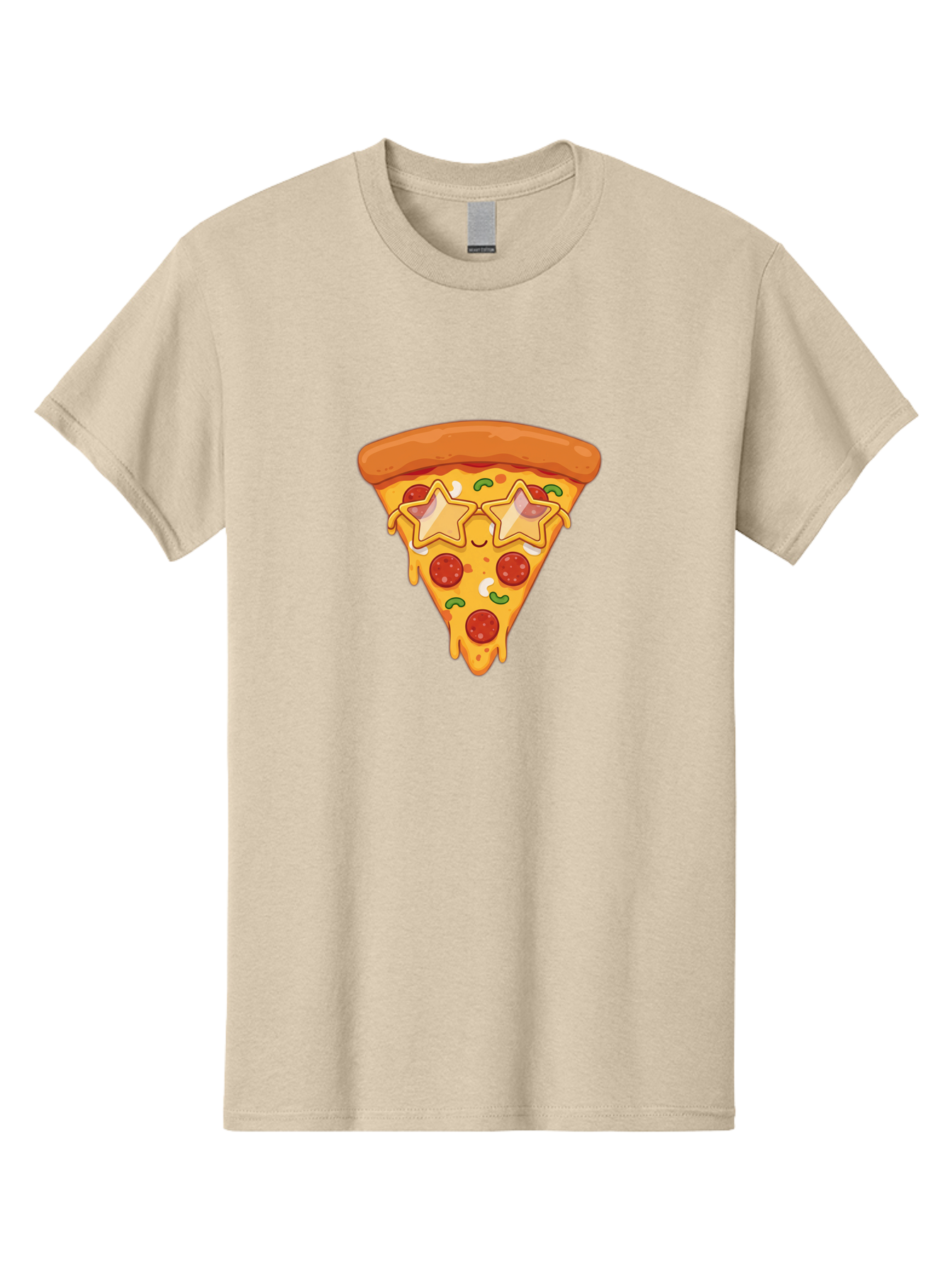Star-Pizza-Slice Men'S Graphic Tee, 100% Cotton, Comfortable Casual Summer Wear, Machine Washable, Pizza Slice, Melted Cheese, Pepperoni Pizza, Star-Shaped Toppings, Cartoon-Style Pizza, Cheesy Goodness, Savory Delight, Pizza Love, Foodie Fun, Bac452 12