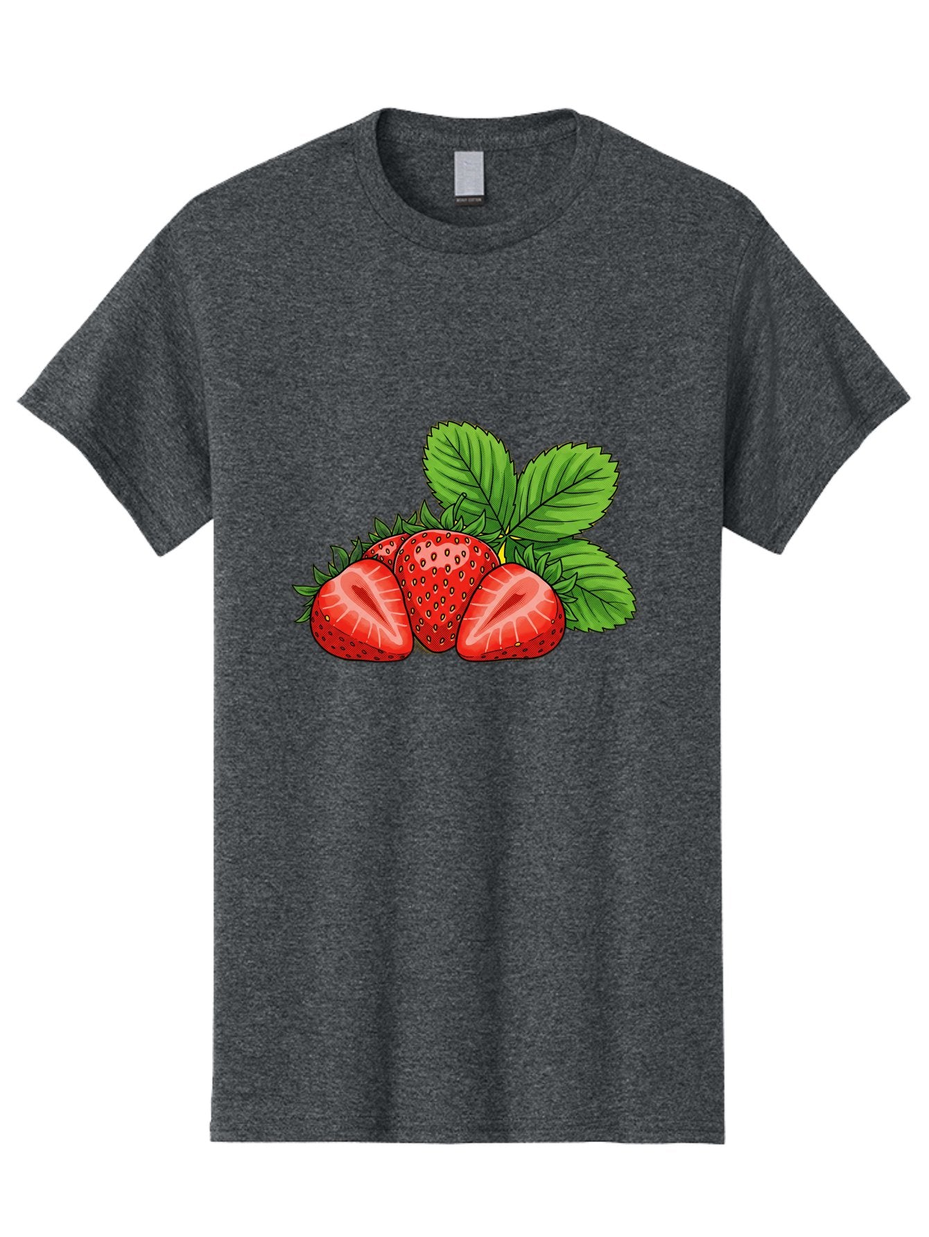 Strawberries-2 Men'S Graphic Tee, 100% Cotton, Comfortable Casual Summer Wear, Machine Washable, Strawberries With Leaves, Fresh Fruit, Vibrant Red Color, Organic Produce, Healthy Snack, Summer Fruits, Sweet Strawberries, Ripe Strawberries Bac457 14