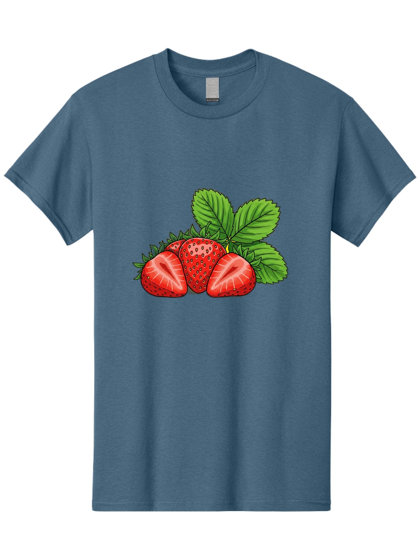 Strawberries-2 Men'S Graphic Tee, 100% Cotton, Comfortable Casual Summer Wear, Machine Washable, Strawberries With Leaves, Fresh Fruit, Vibrant Red Color, Organic Produce, Healthy Snack, Summer Fruits, Sweet Strawberries, Ripe Strawberries Bac457 11