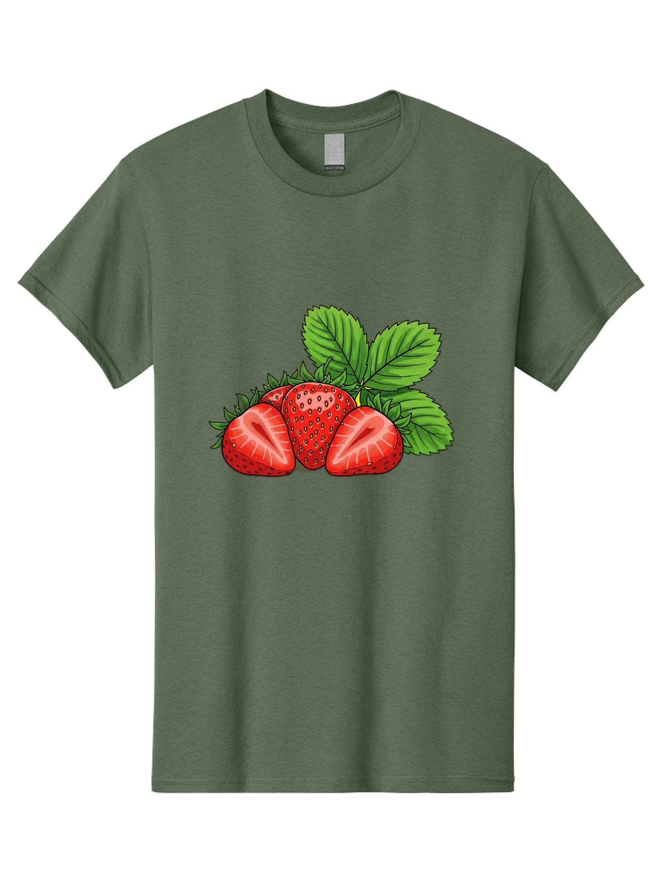 Strawberries-2 Men'S Graphic Tee, 100% Cotton, Comfortable Casual Summer Wear, Machine Washable, Strawberries With Leaves, Fresh Fruit, Vibrant Red Color, Organic Produce, Healthy Snack, Summer Fruits, Sweet Strawberries, Ripe Strawberries Bac457 13