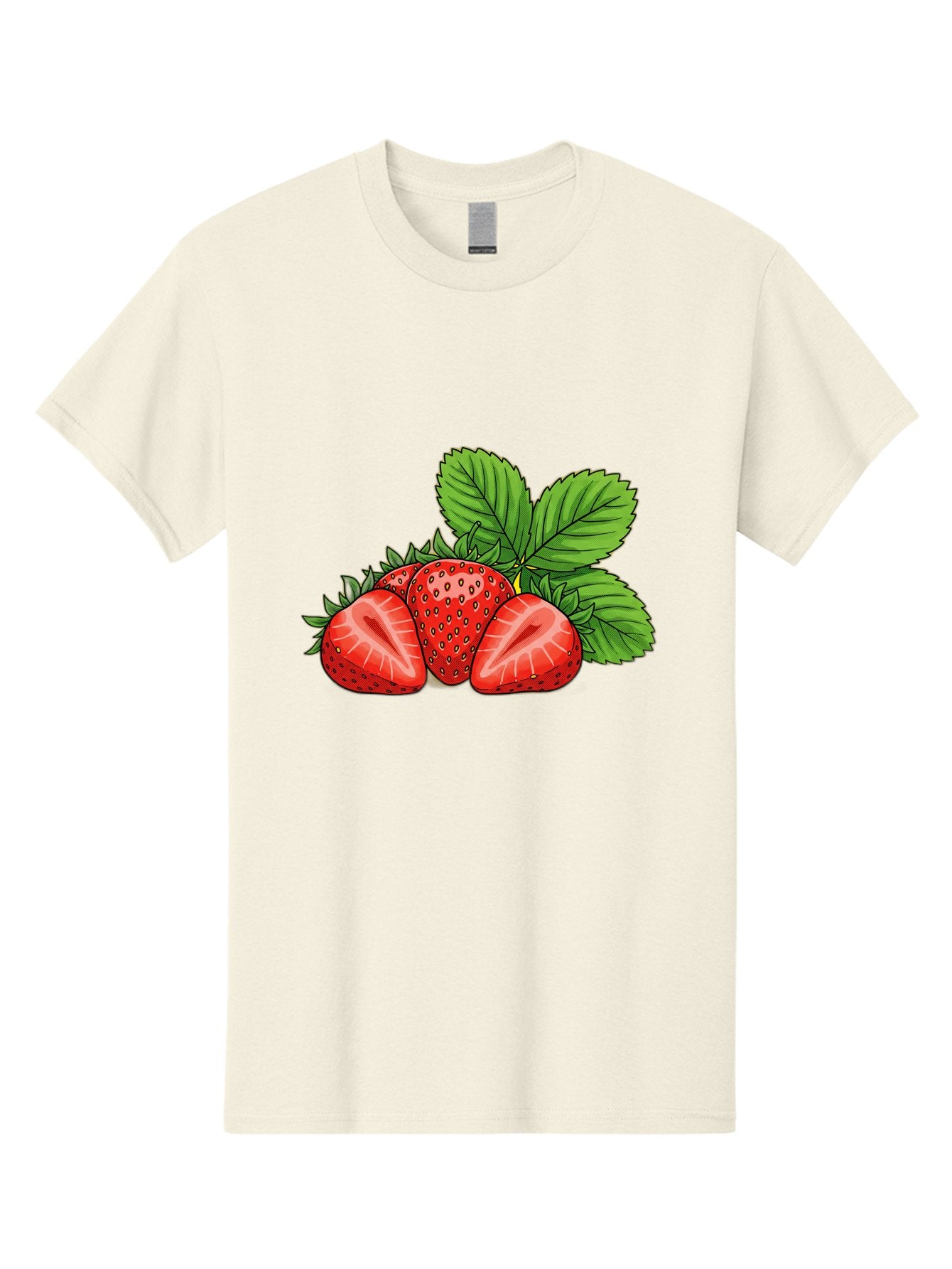 Strawberries-2 Men'S Graphic Tee, 100% Cotton, Comfortable Casual Summer Wear, Machine Washable, Strawberries With Leaves, Fresh Fruit, Vibrant Red Color, Organic Produce, Healthy Snack, Summer Fruits, Sweet Strawberries, Ripe Strawberries Bac457 8