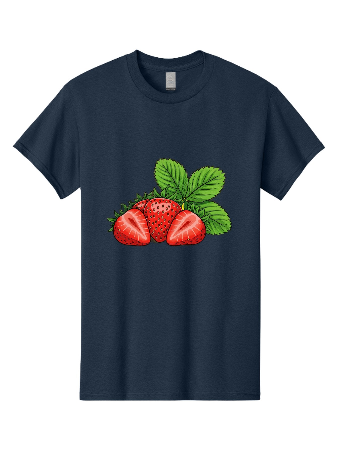 Strawberries-2 Men'S Graphic Tee, 100% Cotton, Comfortable Casual Summer Wear, Machine Washable, Strawberries With Leaves, Fresh Fruit, Vibrant Red Color, Organic Produce, Healthy Snack, Summer Fruits, Sweet Strawberries, Ripe Strawberries Bac457 12