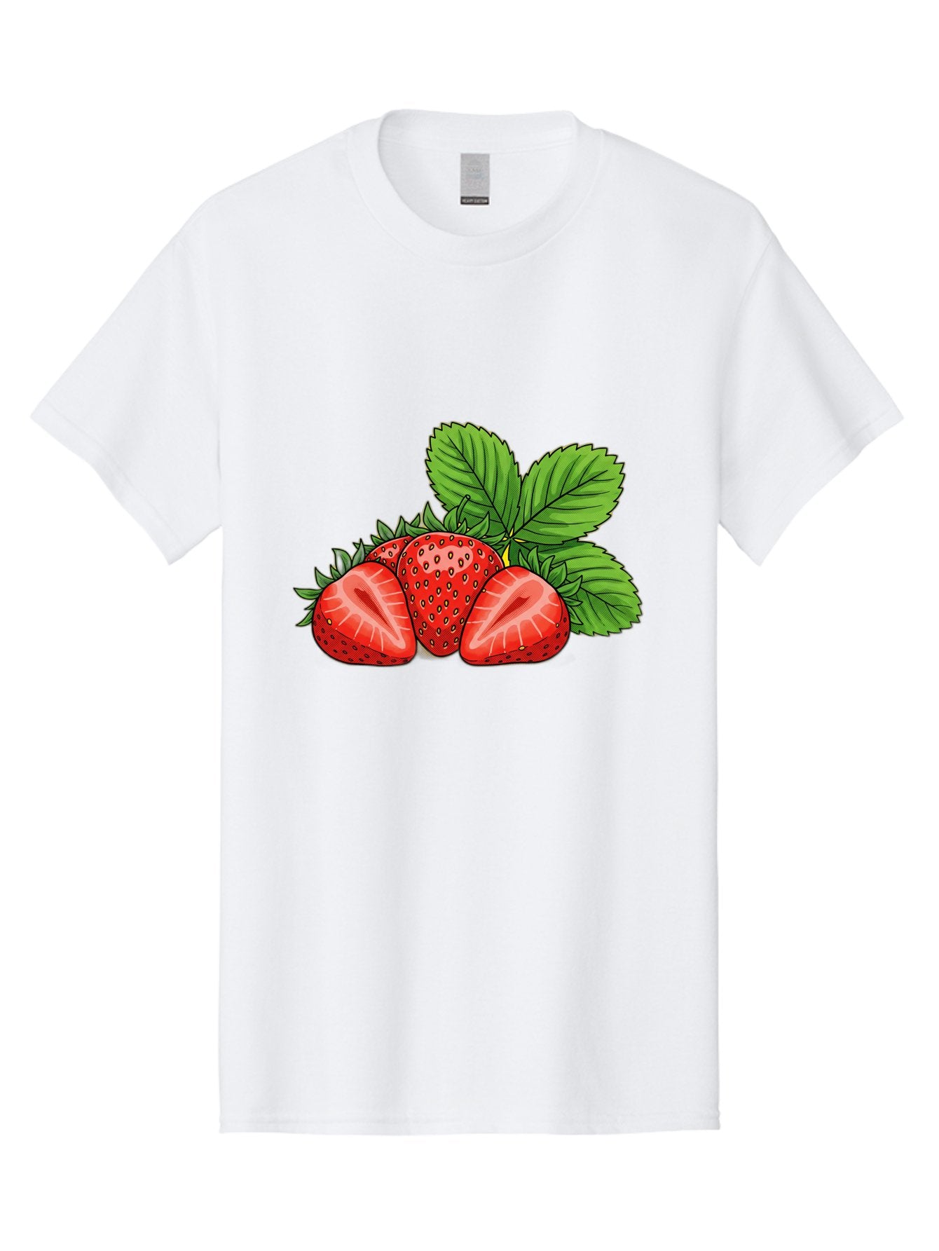 Strawberries-2 Men'S Graphic Tee, 100% Cotton, Comfortable Casual Summer Wear, Machine Washable, Strawberries With Leaves, Fresh Fruit, Vibrant Red Color, Organic Produce, Healthy Snack, Summer Fruits, Sweet Strawberries, Ripe Strawberries Bac457 7