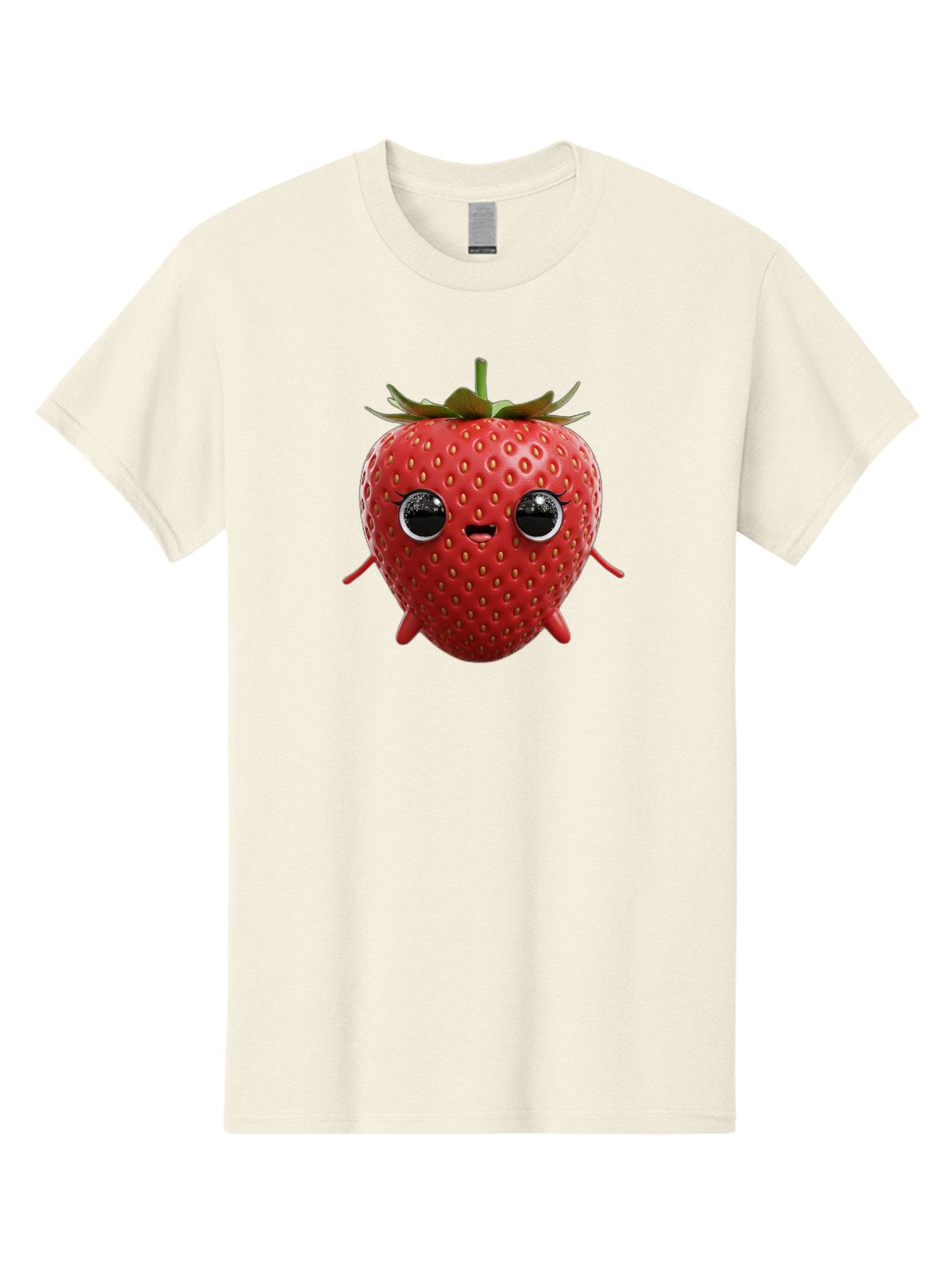 Strawberry-3 Men'S Graphic Tee, 100% Cotton, Comfortable Casual Summer Wear, Machine Washable, Cartoon Strawberry, Animated Fruit, Funny Character, Red Strawberry, Cute Face, Kawaii Art, Fruit Illustration, Playful Design, Digital Art, Bac466 14