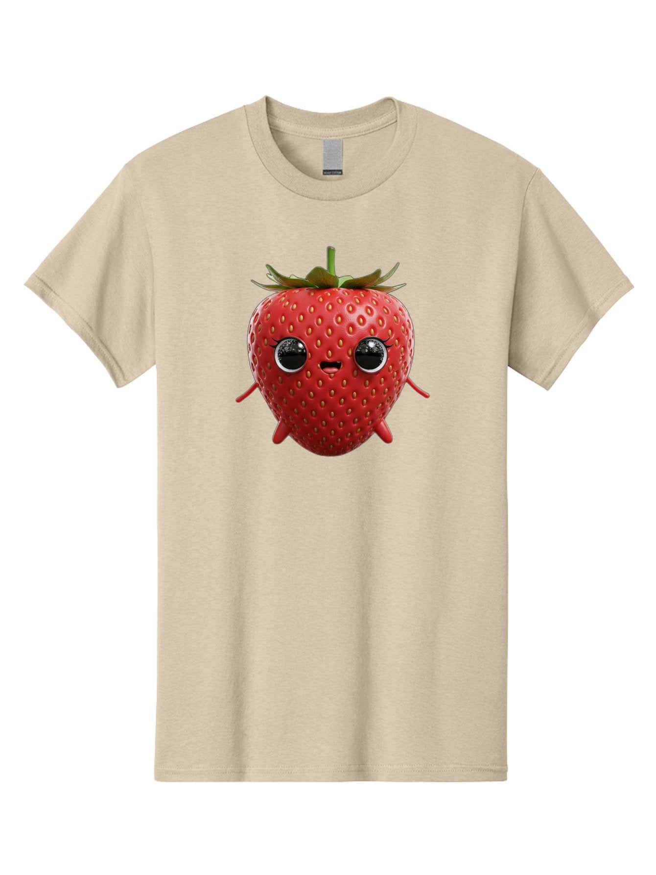 Strawberry-3 Men'S Graphic Tee, 100% Cotton, Comfortable Casual Summer Wear, Machine Washable, Cartoon Strawberry, Animated Fruit, Funny Character, Red Strawberry, Cute Face, Kawaii Art, Fruit Illustration, Playful Design, Digital Art, Bac466 11