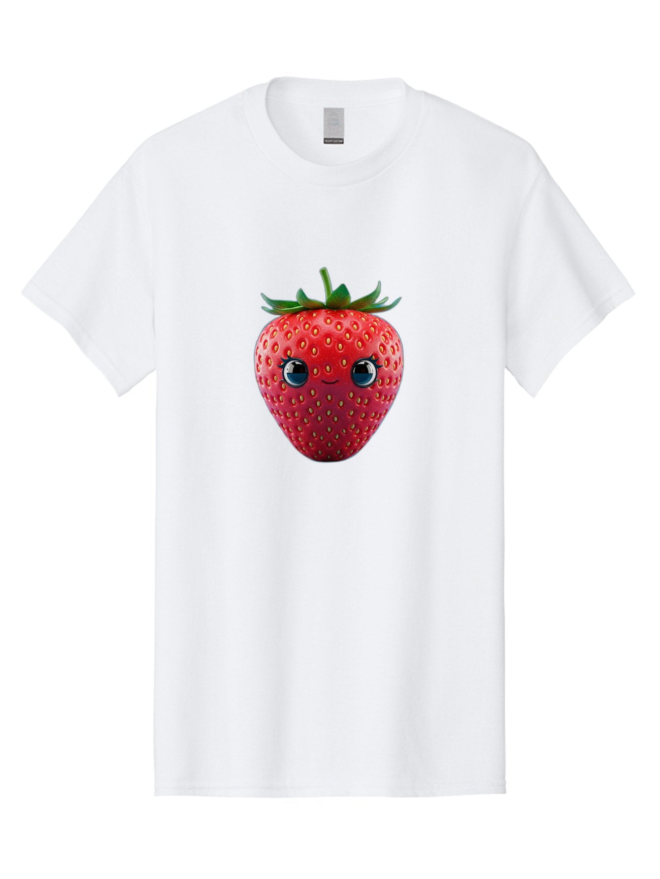 Strawberry-4 Men'S Graphic Tee, 100% Cotton, Comfortable Casual Summer Wear, Machine Washable, Cartoon Strawberry, Strawberry With Face, Smiling Fruit, Red Strawberry, Cute Character, Kawaii, Happy Strawberry, 3D Illustration, Adorable Design Bac467 12