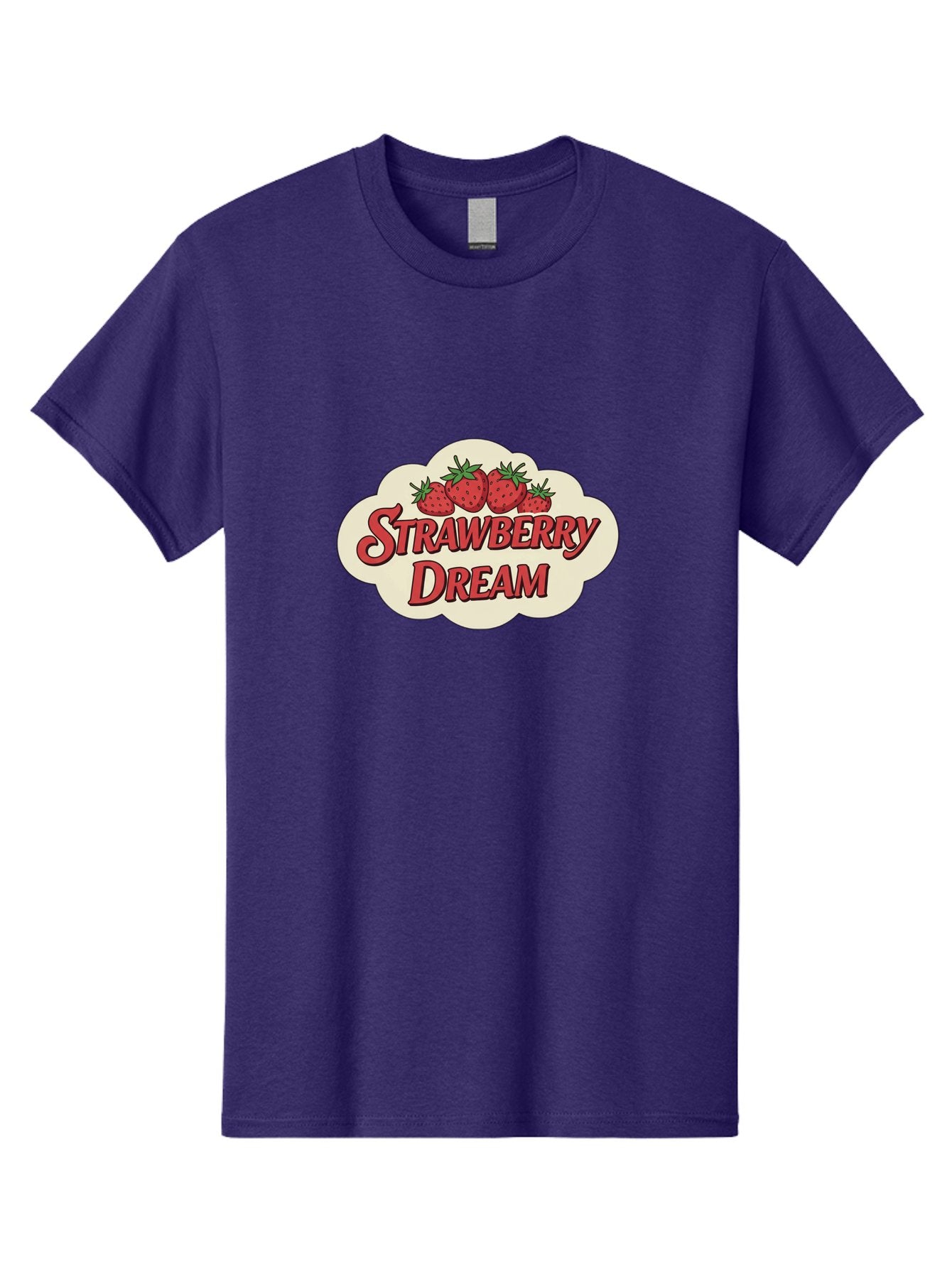 Strawberry-Dream Men'S Graphic Tee, 100% Cotton, Comfortable Casual Summer Wear, Machine Washable, Strawberry Theme, Dreamy Vibe, Red Strawberries, Sweet Treats, Fruit Logo, Cartoon Style, Whimsical Design, Vintage Feel, Summery Atmosphere, Bac475 14