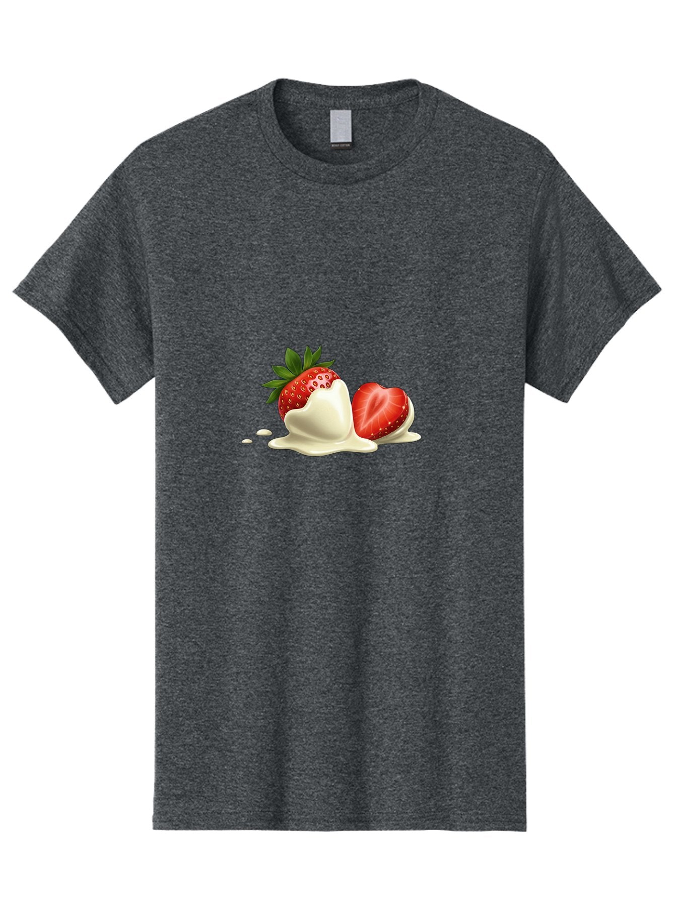 Strawberry-Ice-Cream Men'S Graphic Tee, 100% Cotton, Comfortable Casual Summer Wear, Machine Washable, Strawberry Dessert, Vanilla Ice Cream, Sweet Treat, Fresh Strawberry, Creamy Texture, Indulgent Delight, Summertime Snack Bac477 14