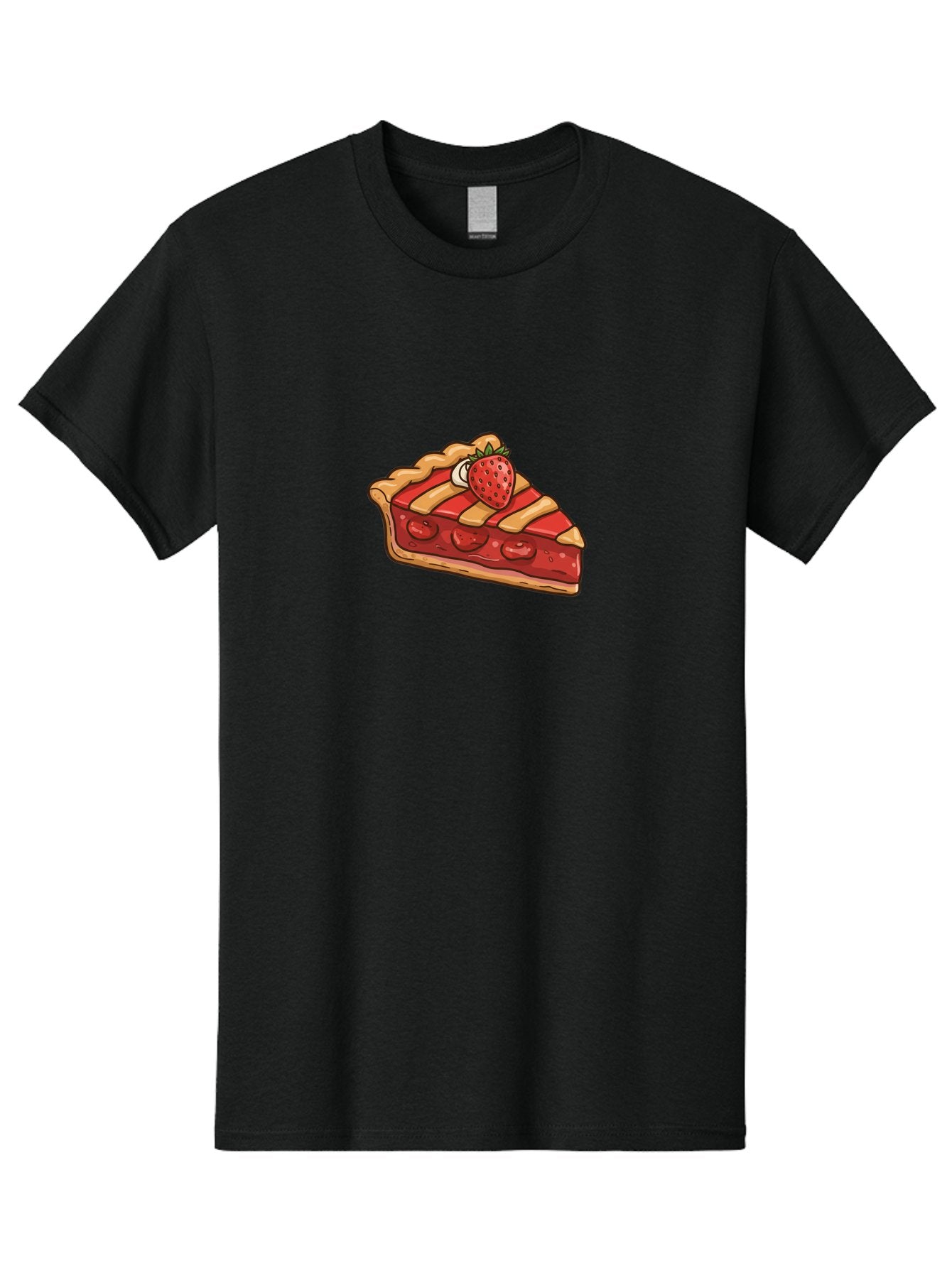 Strawberry-Pie-Slice Men'S Graphic Tee, 100% Cotton, Comfortable Casual Summer Wear, Machine Washable, Strawberry Pie, Sweet Treat, Dessert, Fruit Filling, Pastry Crust, Strawberry Topping, Sweet Strawberry, Baked Goods, Homemade Pie, Bac481 10