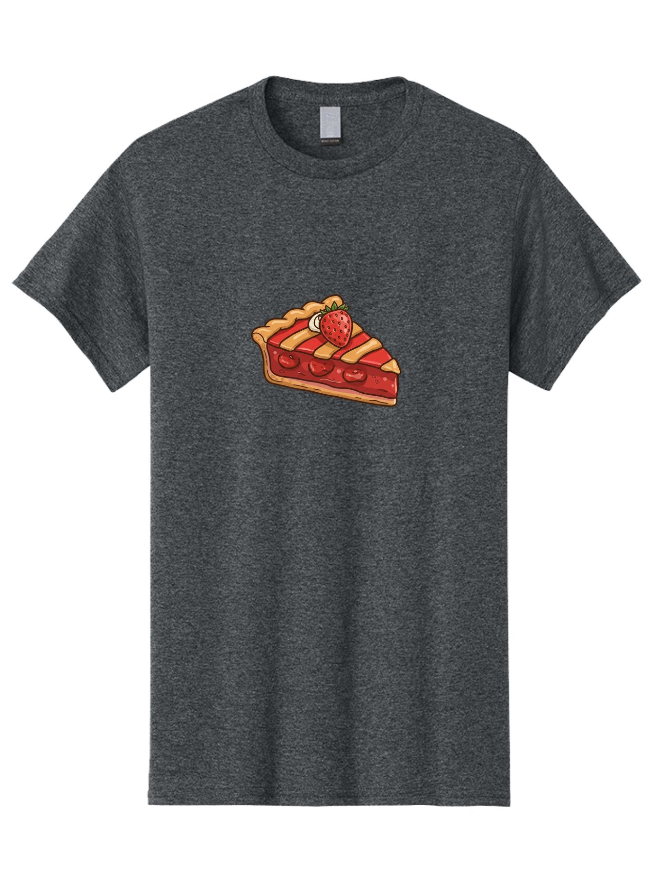 Strawberry-Pie-Slice Men'S Graphic Tee, 100% Cotton, Comfortable Casual Summer Wear, Machine Washable, Strawberry Pie, Sweet Treat, Dessert, Fruit Filling, Pastry Crust, Strawberry Topping, Sweet Strawberry, Baked Goods, Homemade Pie, Bac481 12