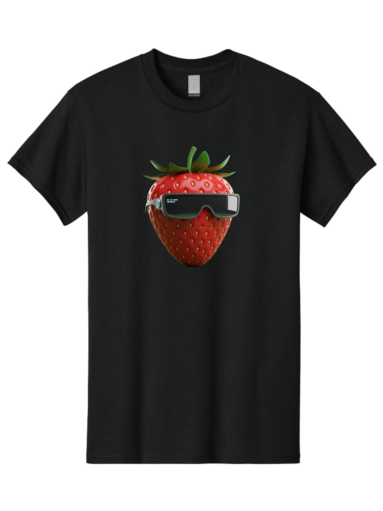 Strawberry-Virtual-Reality-Headset Men'S Graphic Tee, 100% Cotton, Comfortable Casual Summer Wear, Machine Washable, Strawberry Wearing Vr Headset, Futuristic Fruit, Virtual Reality, Augmented Reality, Tech-Savvy Strawberry, Innovative Design, Bac491 10