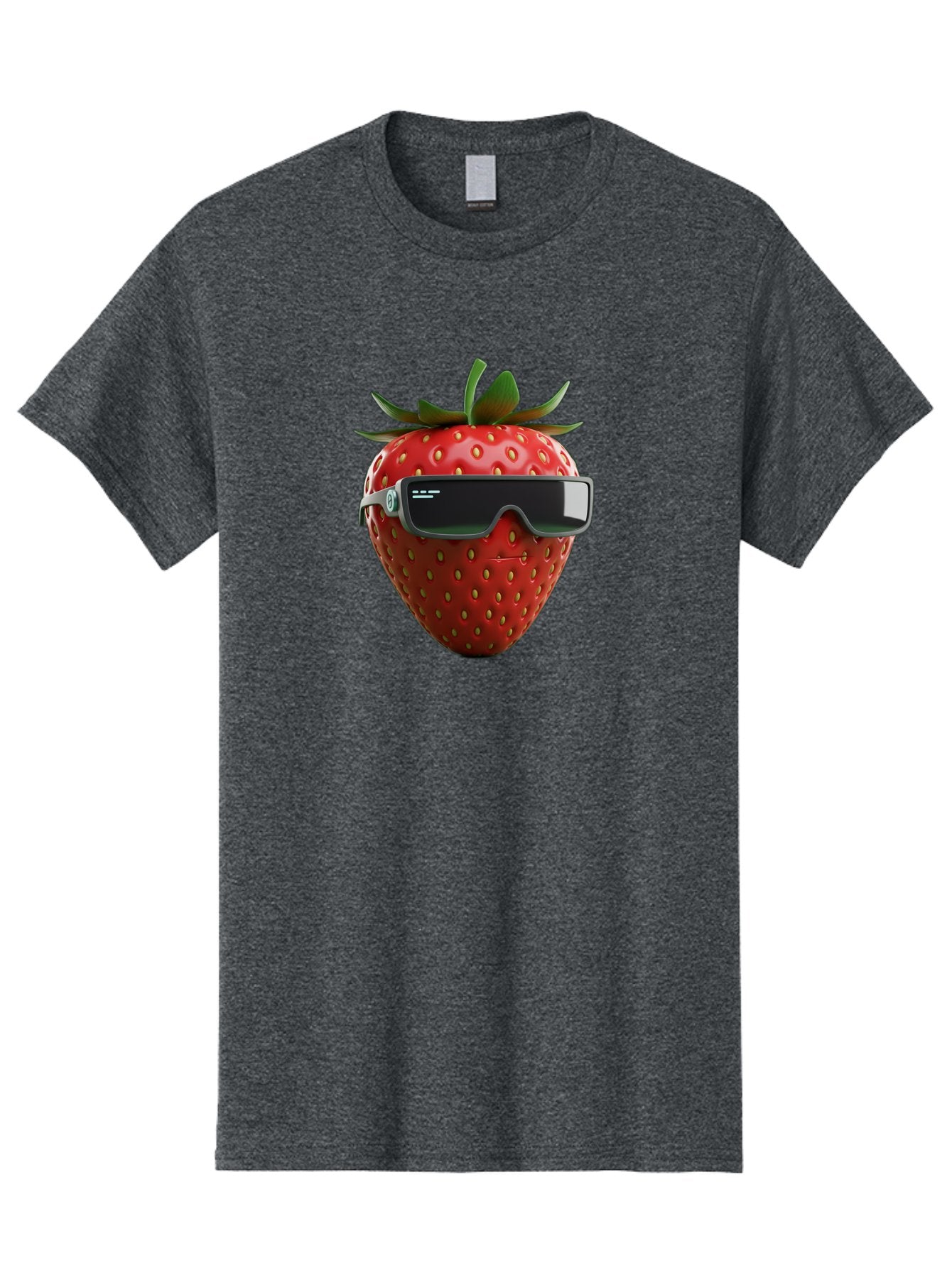 Strawberry-Virtual-Reality-Headset Men'S Graphic Tee, 100% Cotton, Comfortable Casual Summer Wear, Machine Washable, Strawberry Wearing Vr Headset, Futuristic Fruit, Virtual Reality, Augmented Reality, Tech-Savvy Strawberry, Innovative Design, Bac491 6