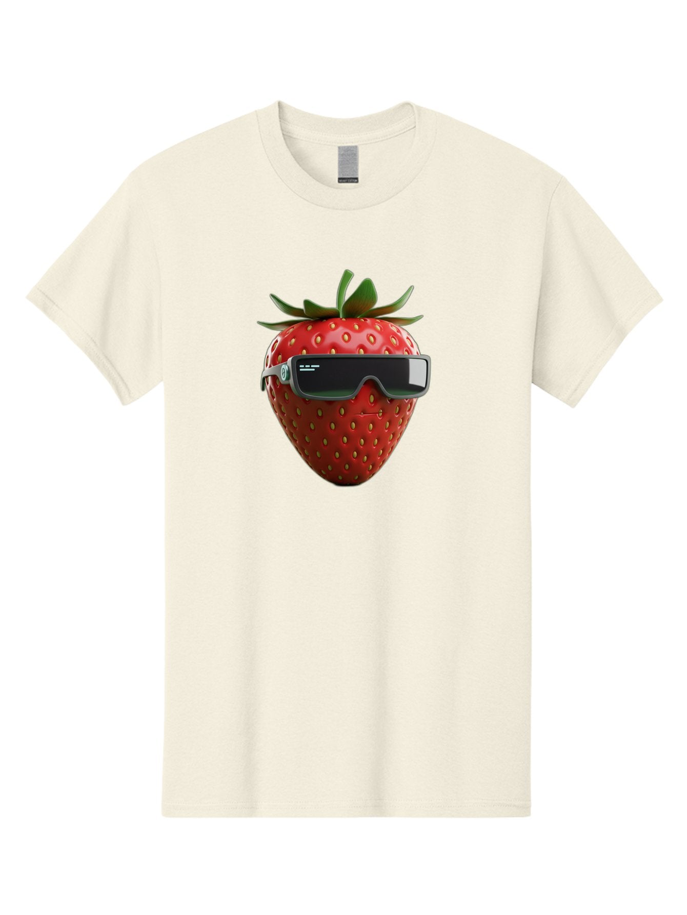 Strawberry-Virtual-Reality-Headset Men'S Graphic Tee, 100% Cotton, Comfortable Casual Summer Wear, Machine Washable, Strawberry Wearing Vr Headset, Futuristic Fruit, Virtual Reality, Augmented Reality, Tech-Savvy Strawberry, Innovative Design, Bac491 13