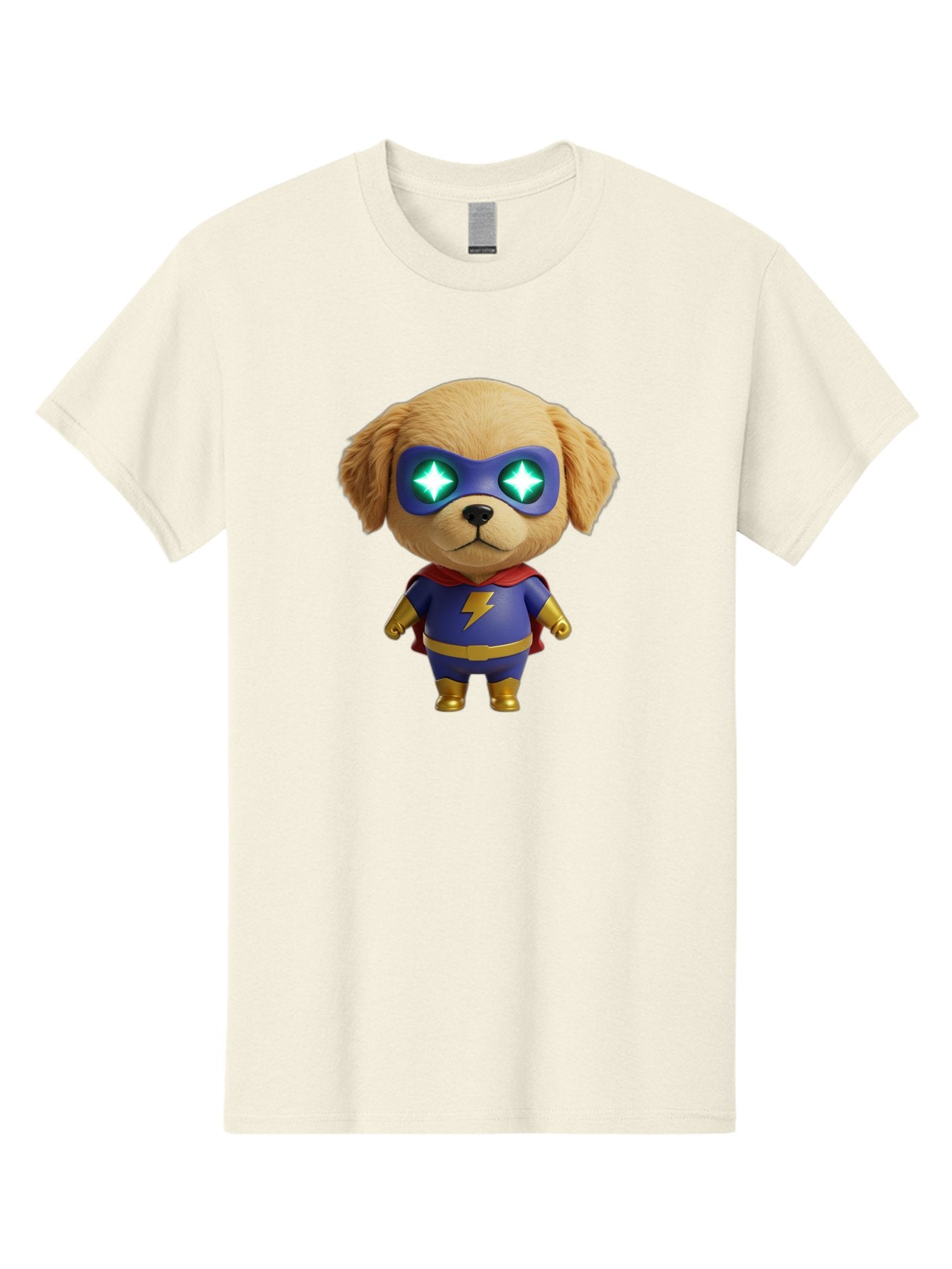 Super-Puppy Men'S Graphic Tee, 100% Cotton, Comfortable Casual Summer Wear, Machine Washable, Superhero Dog, Cartoon Character, Puppy Wearing Mask, Superhero Costume, Puppy With Cape, Dog With Lightning Bolt, Cute Puppy, Digital Illustration, Bac502 10