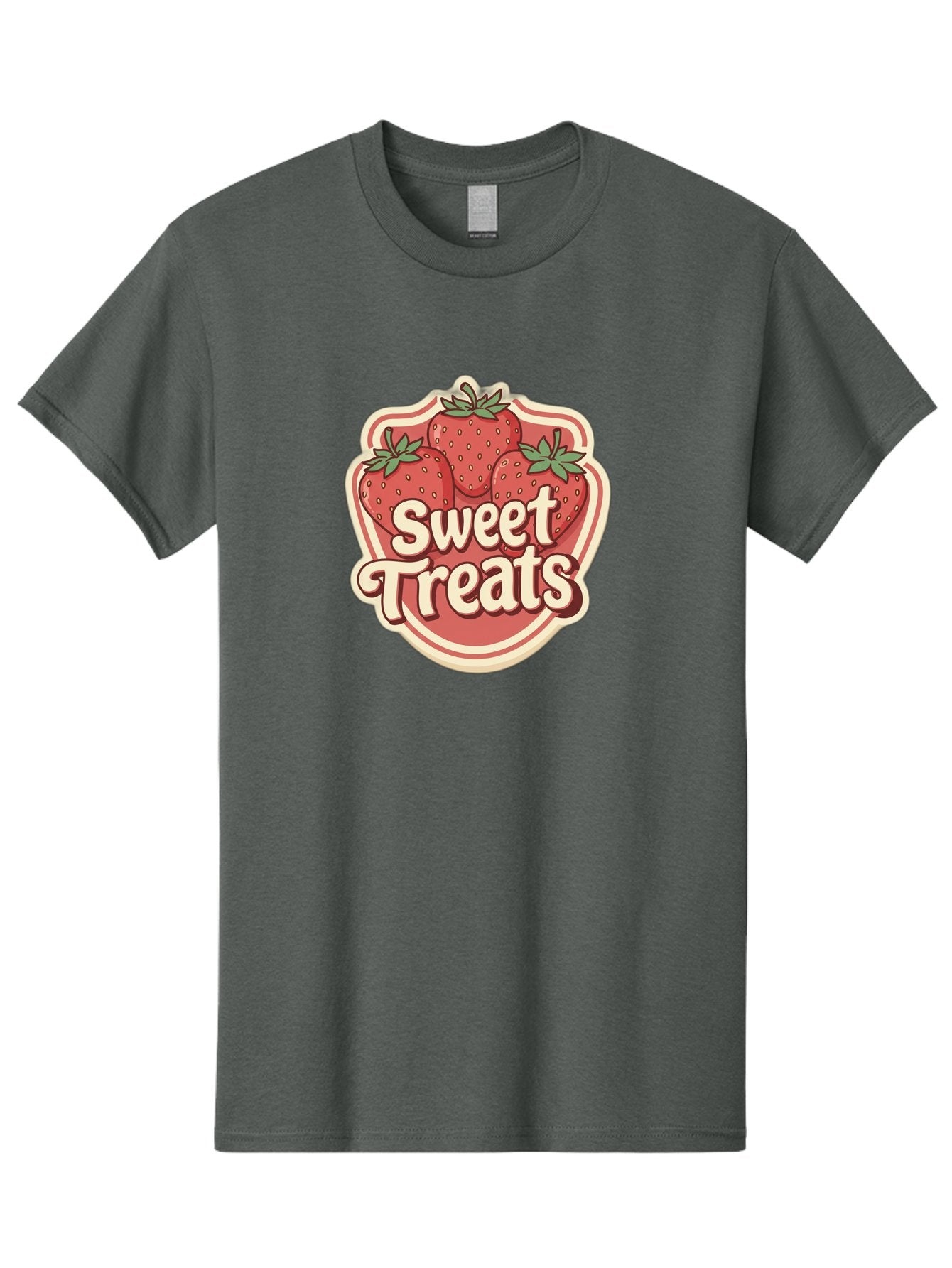 Sweet-Treats Men'S Graphic Tee, 100% Cotton, Comfortable Casual Summer Wear, Machine Washable, Strawberry Dessert, Sweet Treats, Fruit Illustration, Cartoon Style, Dessert Logo, Strawberries, Yummy Treats, Tasty Desserts, Fruit Logo Bac507 9