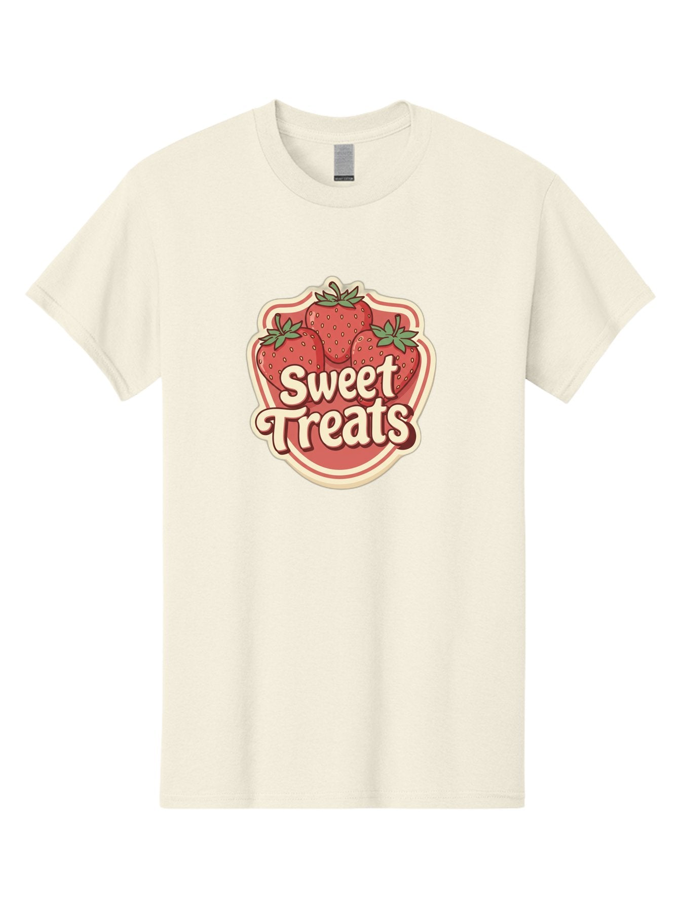 Sweet-Treats Men'S Graphic Tee, 100% Cotton, Comfortable Casual Summer Wear, Machine Washable, Strawberry Dessert, Sweet Treats, Fruit Illustration, Cartoon Style, Dessert Logo, Strawberries, Yummy Treats, Tasty Desserts, Fruit Logo Bac507 12