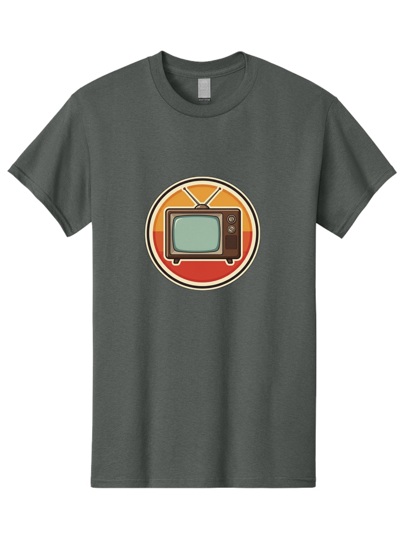 Tv-Icon Men'S Graphic Tee, 100% Cotton, Comfortable Casual Summer Wear, Machine Washable, Retro Television, Old Tv Set, Vintage Electronics, Classic Entertainment, Vintage Tech, Retro Gadgets, Nostalgic Devices, Antique Tv Bac524 15
