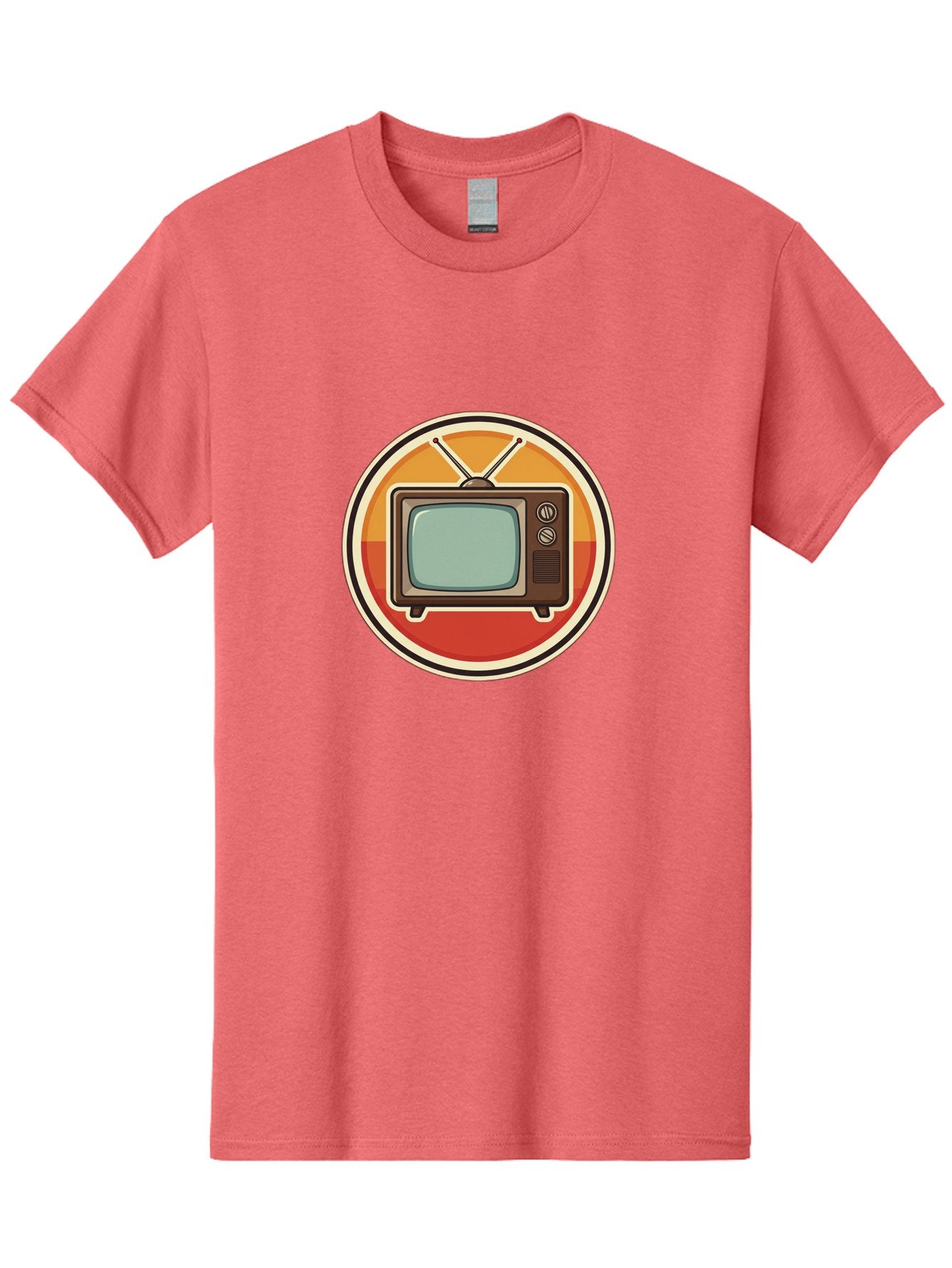 Tv-Icon Men'S Graphic Tee, 100% Cotton, Comfortable Casual Summer Wear, Machine Washable, Retro Television, Old Tv Set, Vintage Electronics, Classic Entertainment, Vintage Tech, Retro Gadgets, Nostalgic Devices, Antique Tv Bac524 13