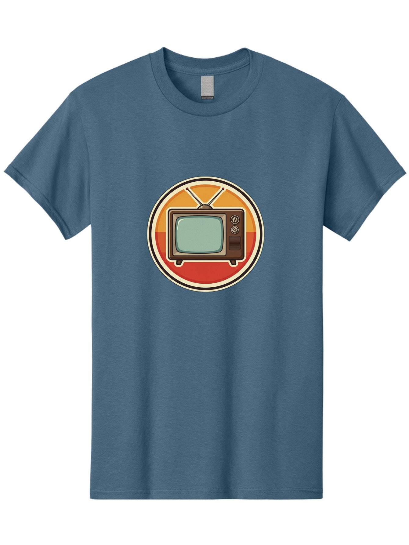 Tv-Icon Men'S Graphic Tee, 100% Cotton, Comfortable Casual Summer Wear, Machine Washable, Retro Television, Old Tv Set, Vintage Electronics, Classic Entertainment, Vintage Tech, Retro Gadgets, Nostalgic Devices, Antique Tv Bac524 4
