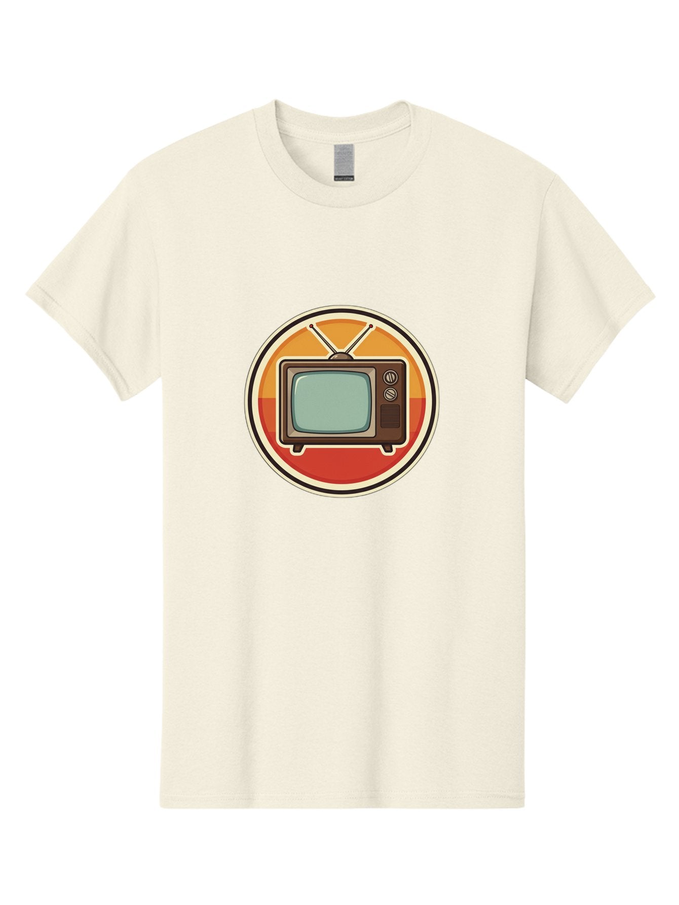 Tv-Icon Men'S Graphic Tee, 100% Cotton, Comfortable Casual Summer Wear, Machine Washable, Retro Television, Old Tv Set, Vintage Electronics, Classic Entertainment, Vintage Tech, Retro Gadgets, Nostalgic Devices, Antique Tv Bac524 10