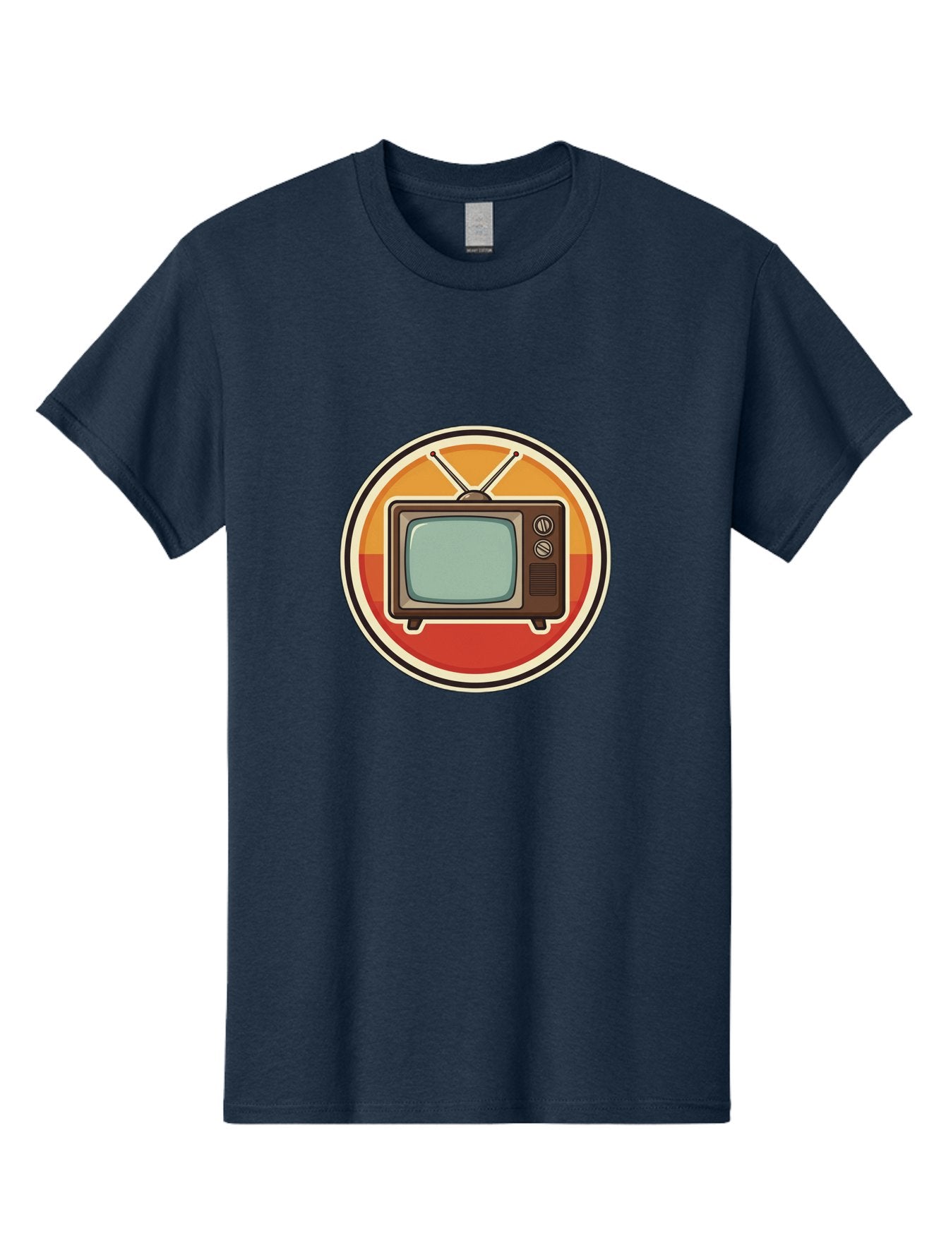 Tv-Icon Men'S Graphic Tee, 100% Cotton, Comfortable Casual Summer Wear, Machine Washable, Retro Television, Old Tv Set, Vintage Electronics, Classic Entertainment, Vintage Tech, Retro Gadgets, Nostalgic Devices, Antique Tv Bac524 3