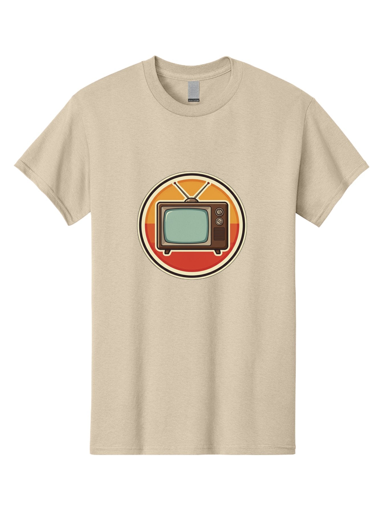 Tv-Icon Men'S Graphic Tee, 100% Cotton, Comfortable Casual Summer Wear, Machine Washable, Retro Television, Old Tv Set, Vintage Electronics, Classic Entertainment, Vintage Tech, Retro Gadgets, Nostalgic Devices, Antique Tv Bac524 14