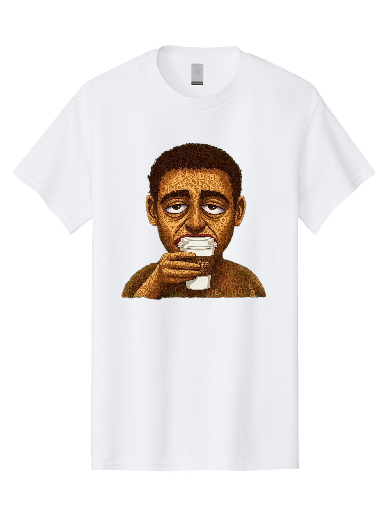 Tyler-The-Creator Men'S Graphic Tee, 100% Cotton, Comfortable Casual Summer Wear, Machine Washable, Tame Impala Lead Singer, Kevin Parker, Drinking Coffee, Psychedelic Art, Typography, Abstract Portrait, Indie Rock, Music Icon, Bac529 5