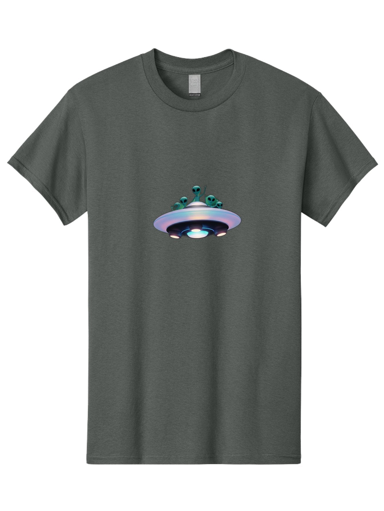Ufo-With-Aliens-1 Men'S Graphic Tee, 100% Cotton, Comfortable Casual Summer Wear, Machine Washable, Ufo, Aliens, Extraterrestrial, Flying Saucer, Space Invasion, Alien Abduction, Sci-Fi, Futuristic, Otherworldly, Spaceship, Paranormal Activity Bac535 14